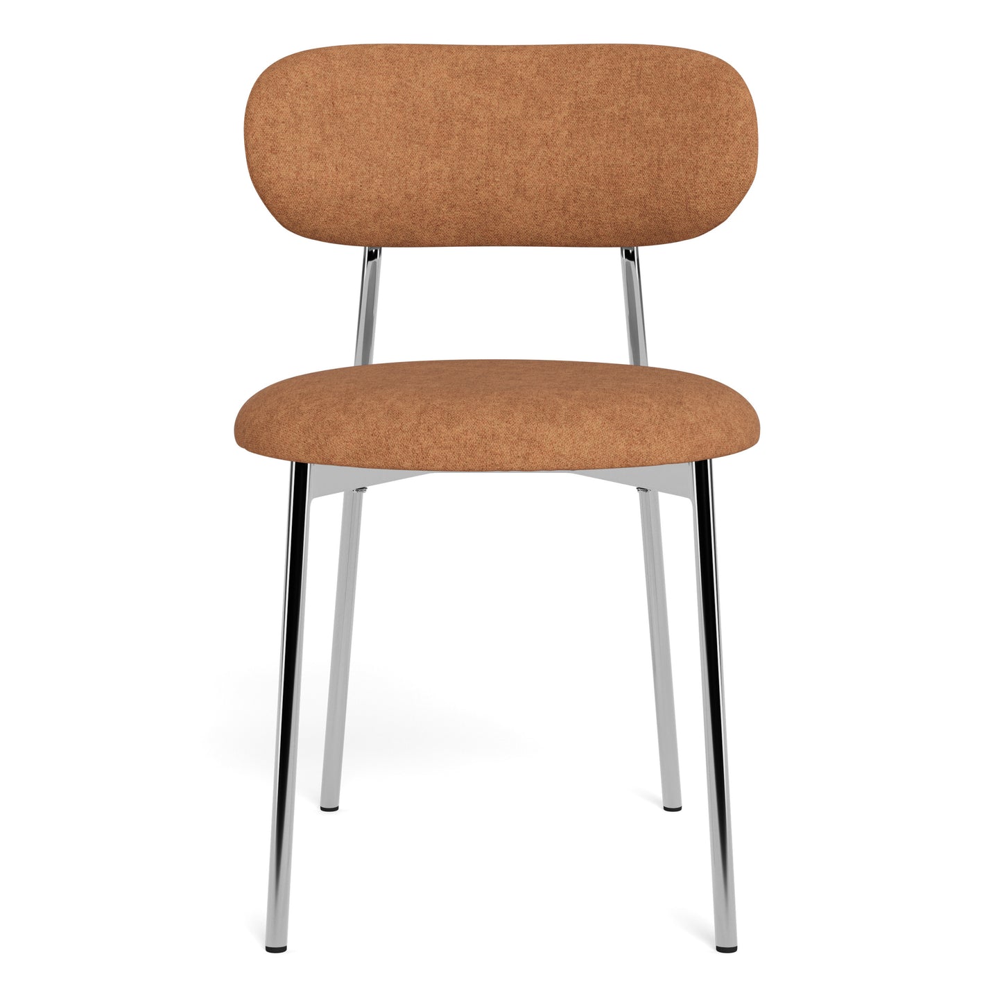 Lyric Dining Chair in Terracotta Fabric & Chrome Base (Set of 2)