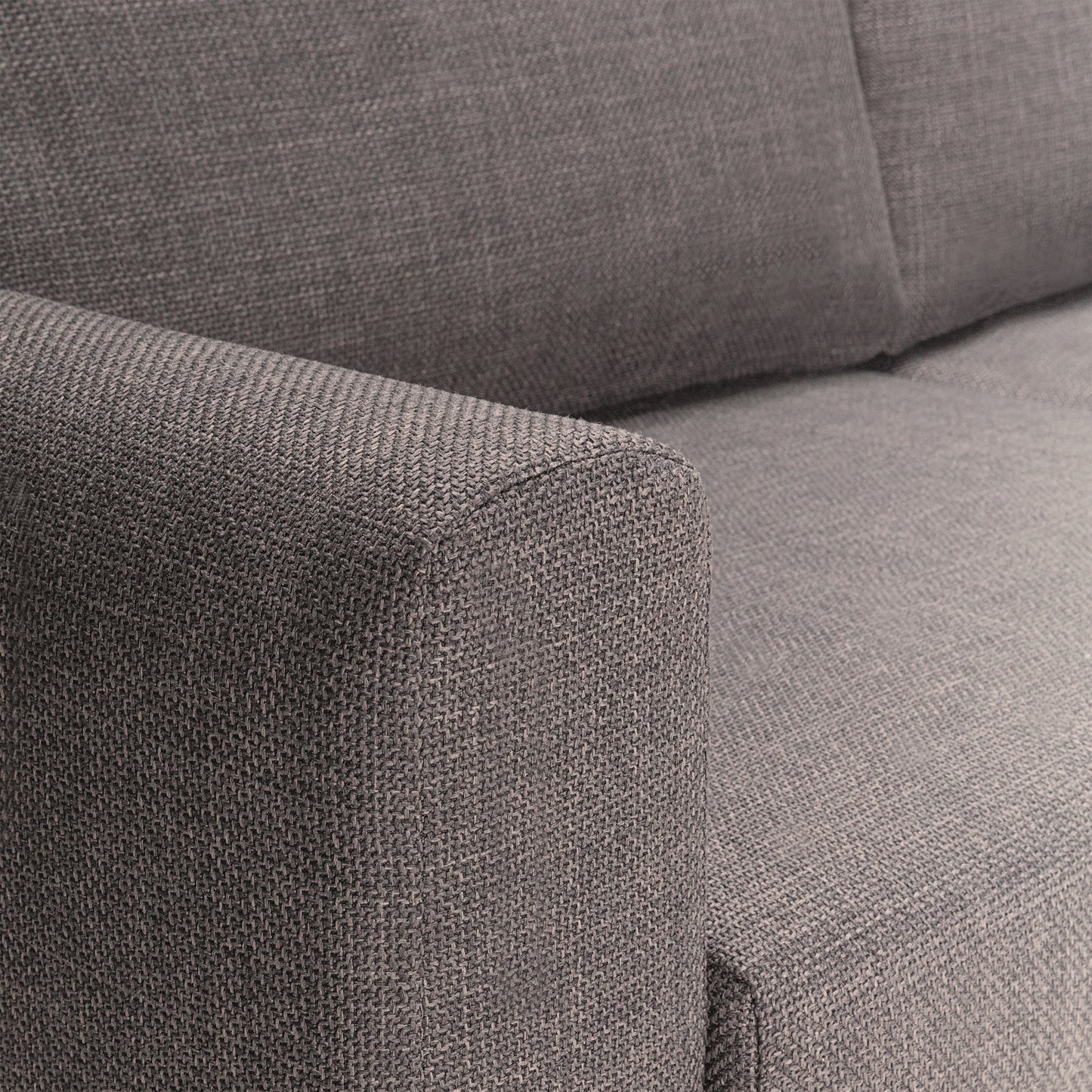 Omaha Set of 2 x 3 Seater Sofas in Basel Light Grey Brown Fabric