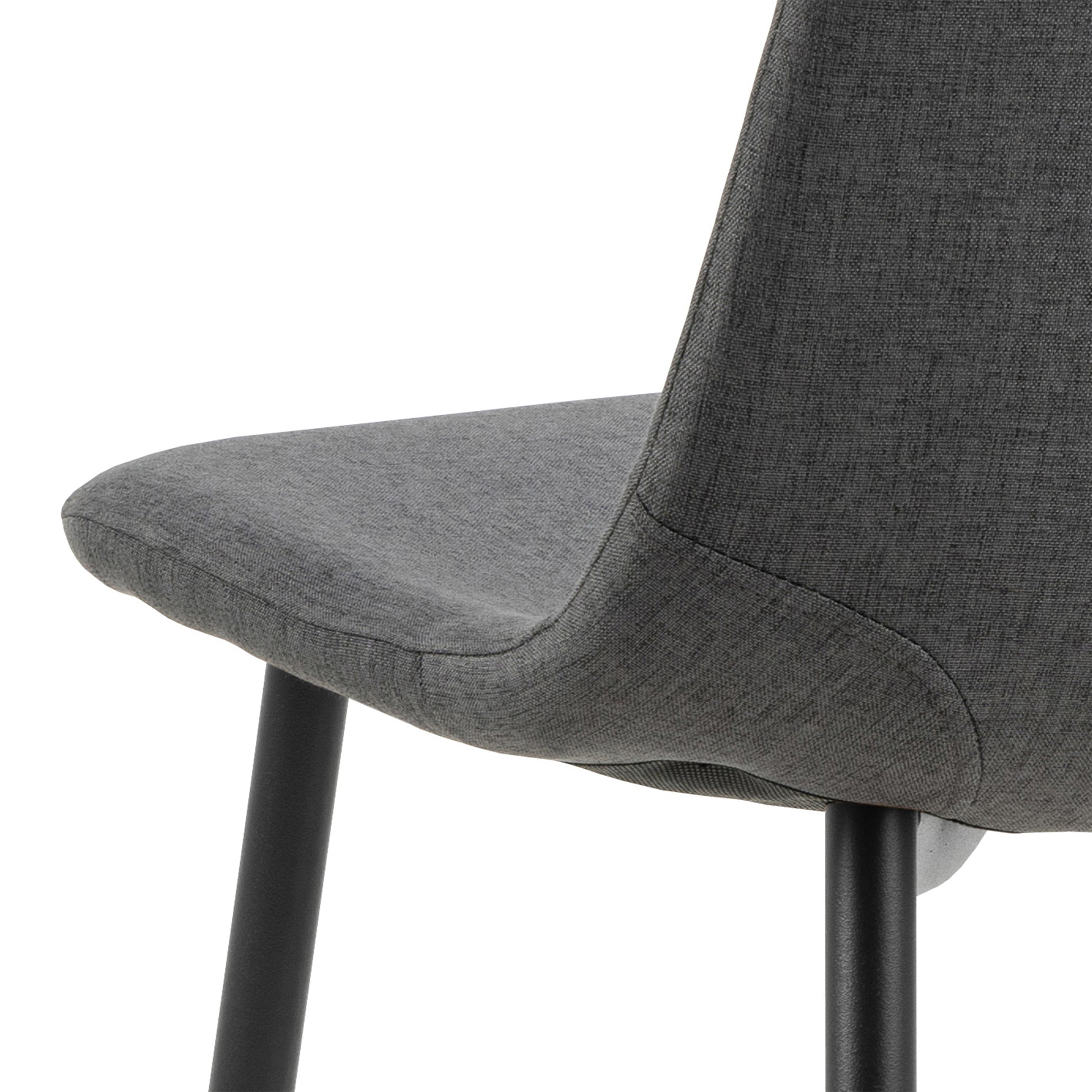Wilma Dining Table with Oak Top & Black Legs 120x80cm includes 4 Celia Dining Chairs in Light Grey