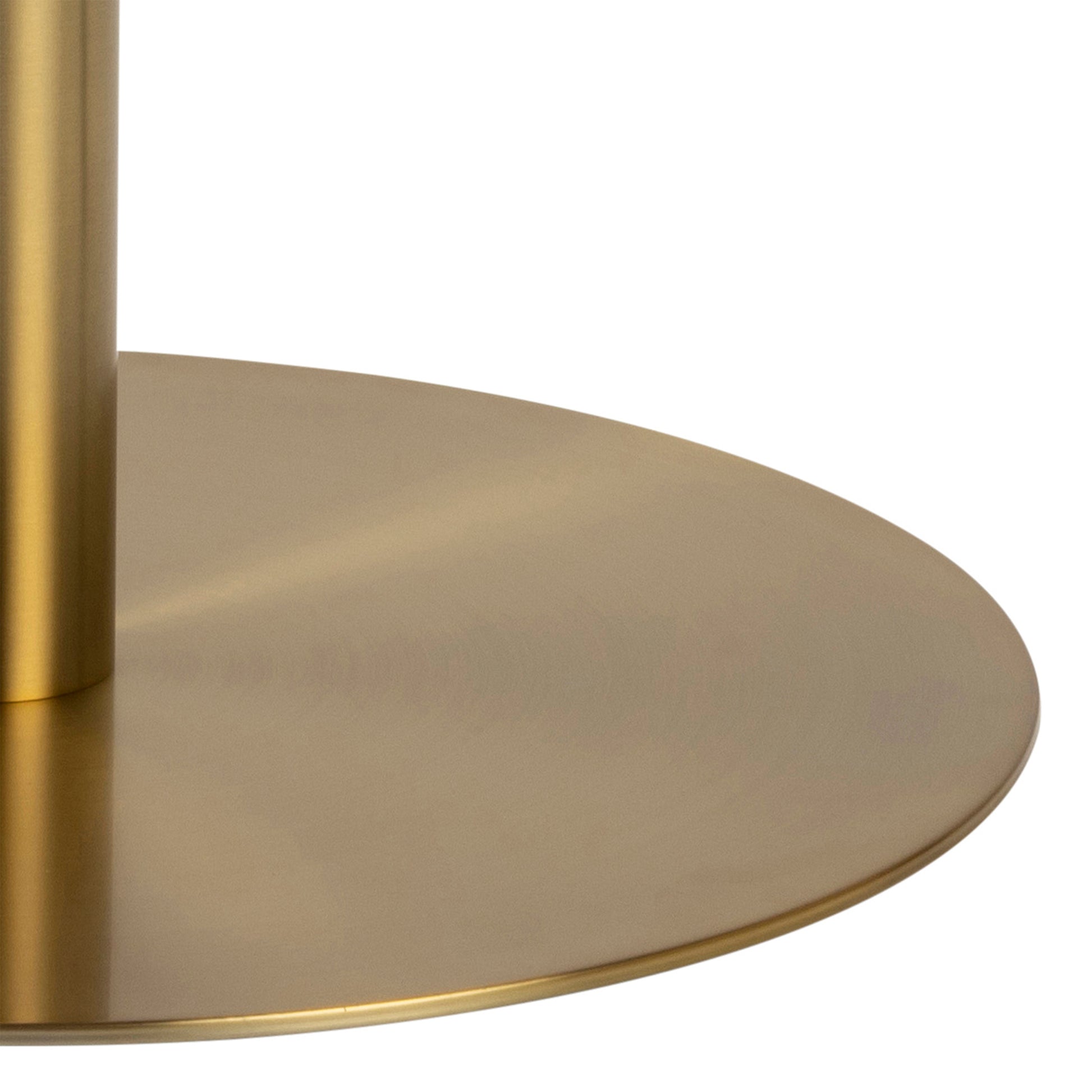Corby Round Dining Table with White Polished Marble Top & Gold Base inc 4 Batilda Dining Chairs in Copper