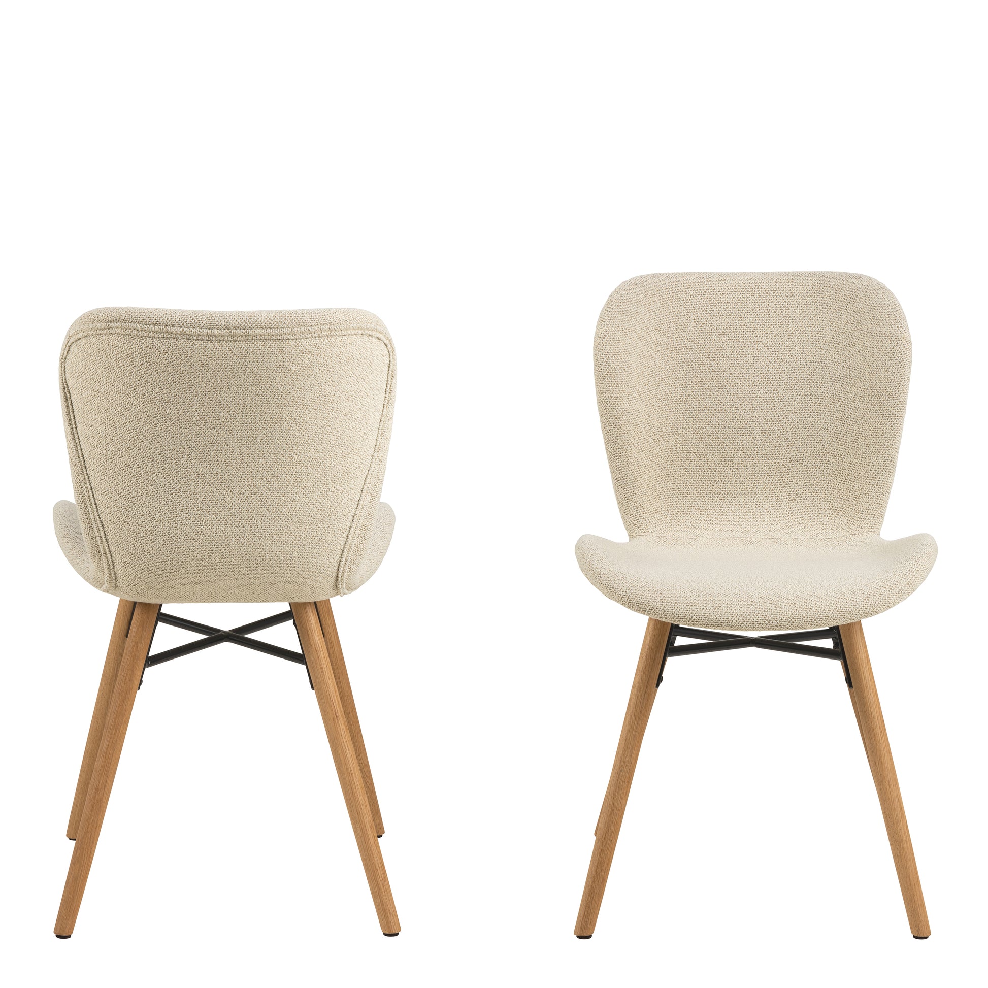 Corby Round Dining Table with White Polished Marble Top & Gold Base inc 4 Batilda Dining Chairs in Cream/Oak Legs