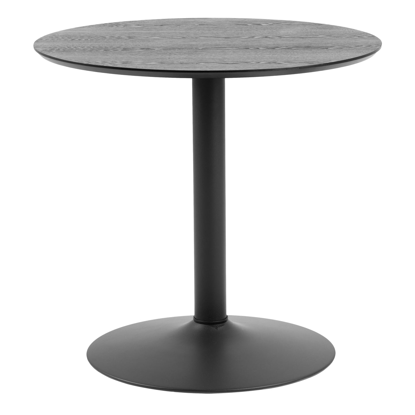 Ibiza Small Round Caf� Table with Black Ash Top and Matt Black Base