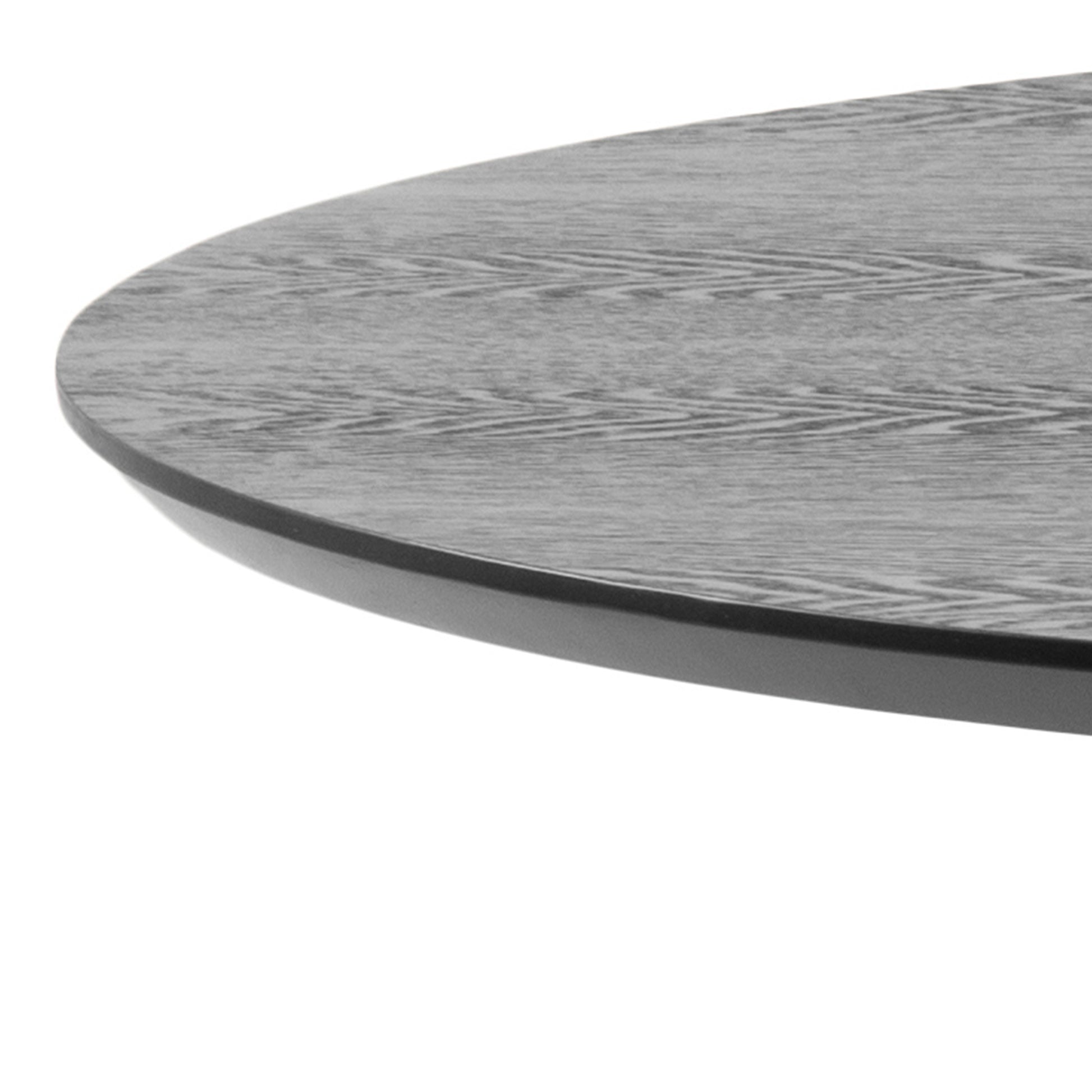 Ibiza Small Round Caf� Table with Black Ash Top and Matt Black Base