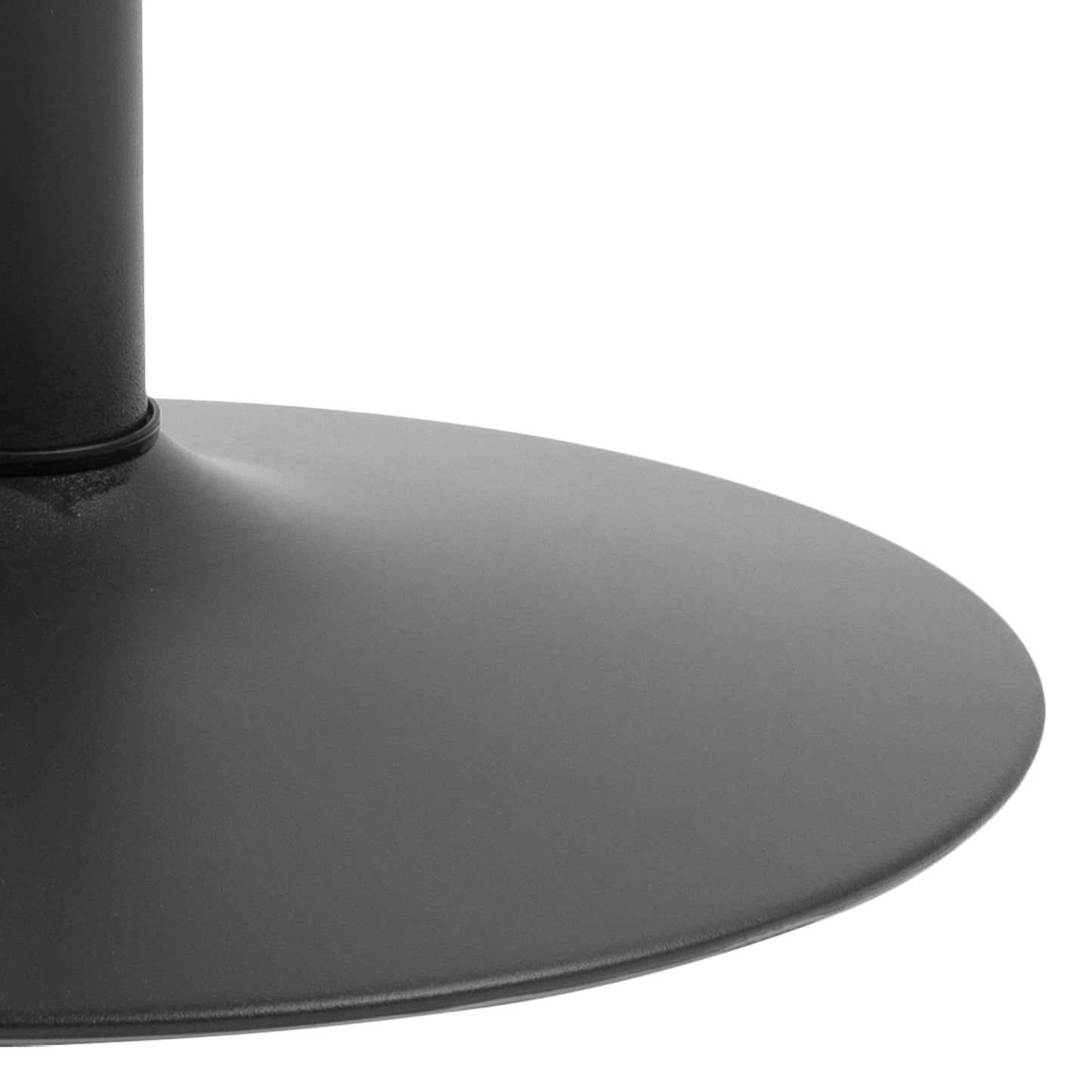 Ibiza Small Round Caf� Table with Black Ash Top and Matt Black Base