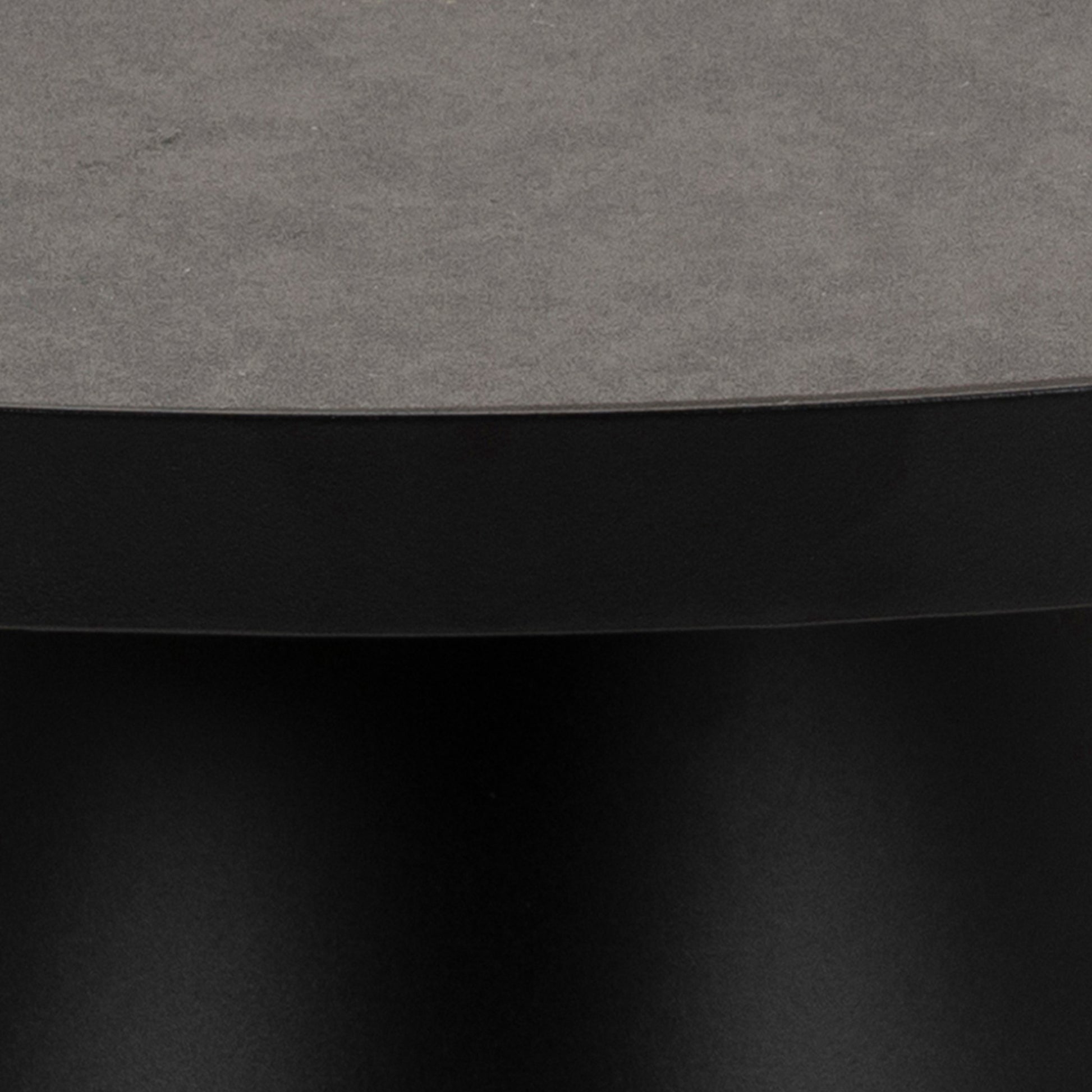 Soli Round Ceramic Coffee Table in Black 45,7x45cm