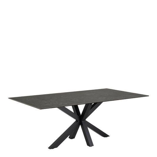 Heaven Dining Table with Ceramic Black Top 200cm