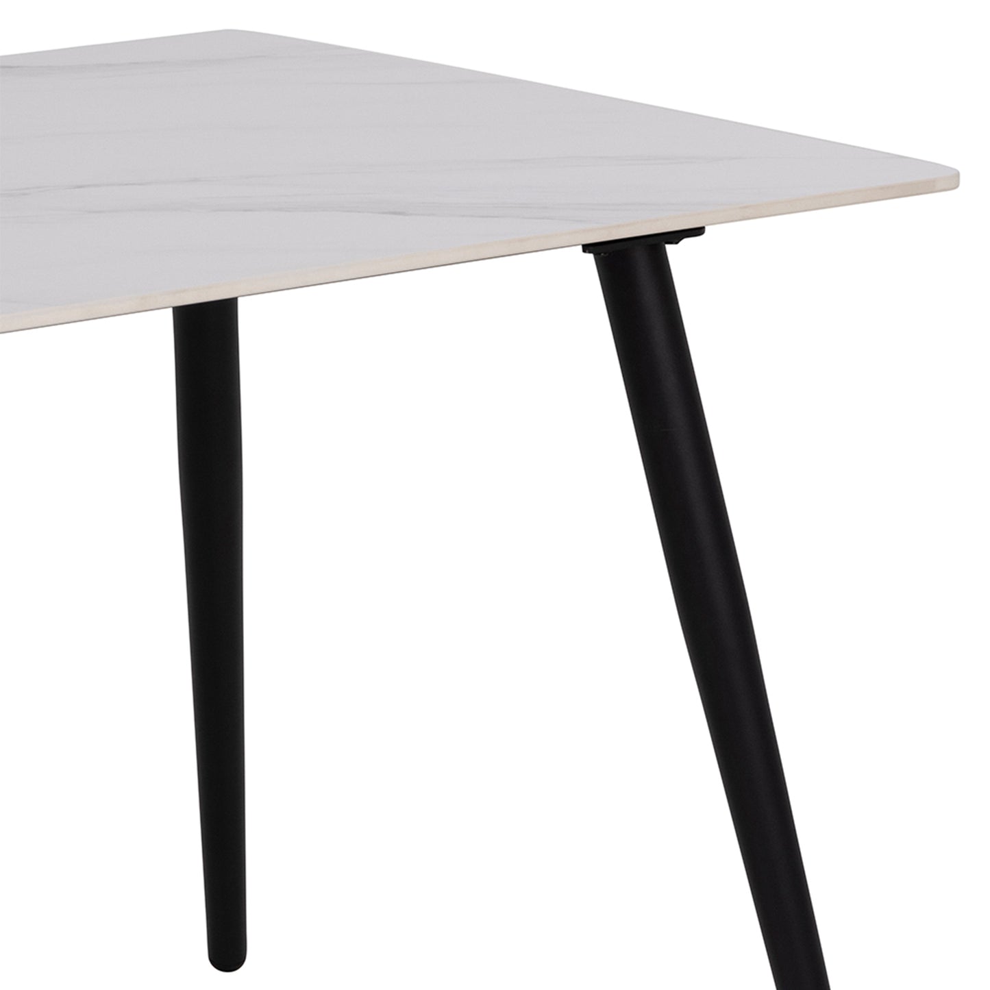 Wicklow Ceramic Dining Table in White 140x80cm