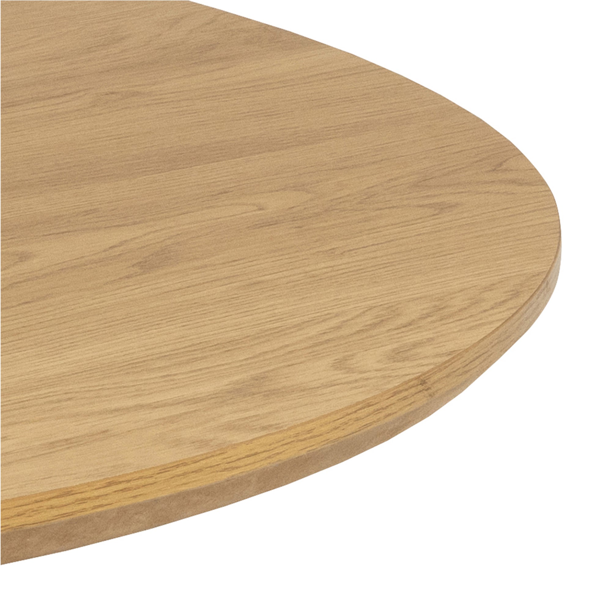 Yale Dining Table in Oak 120cm includes 4 Adele Dining Chairs in Light Brown Fabric