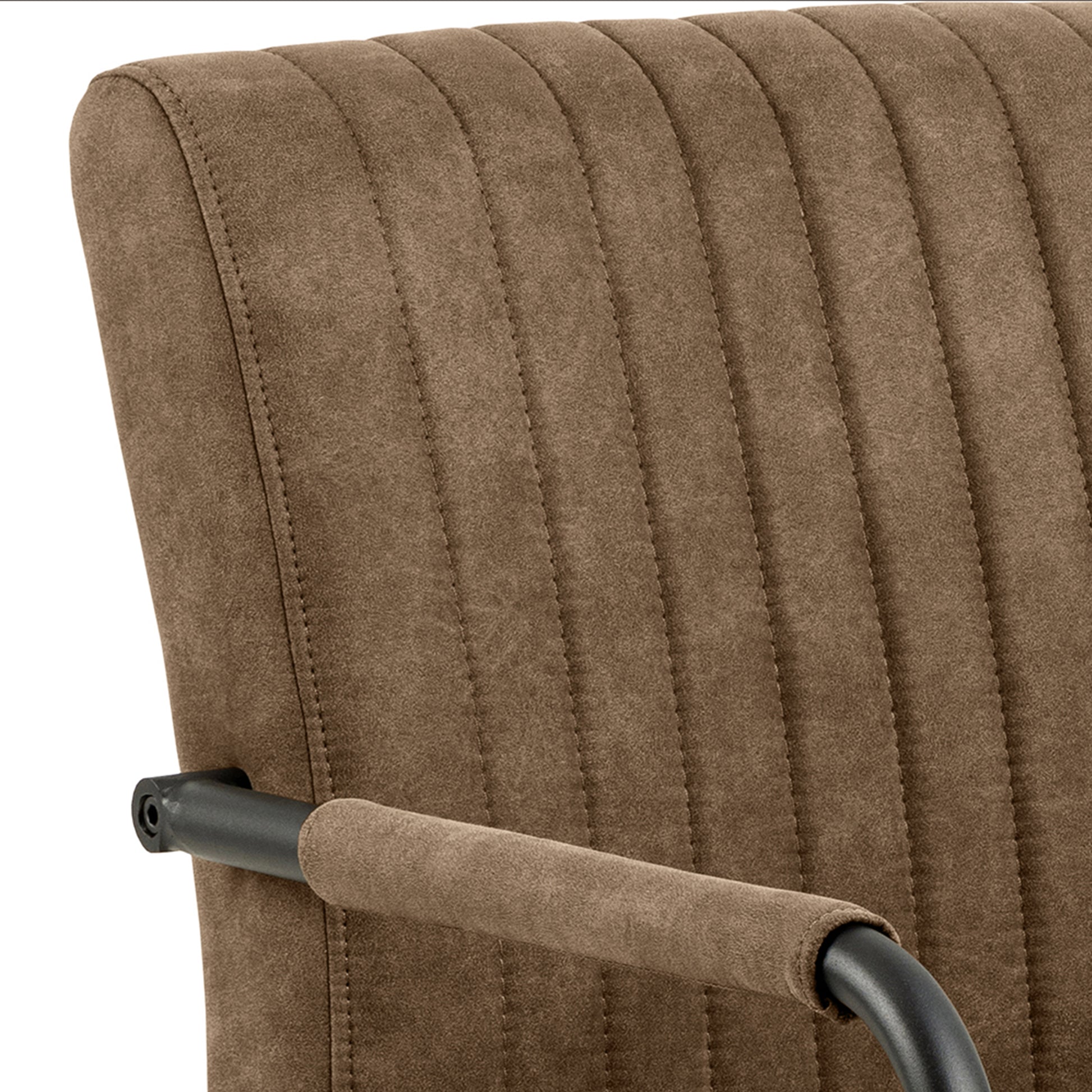 Yale Dining Table in Oak 120cm includes 4 Adele Dining Chairs in Light Brown Fabric