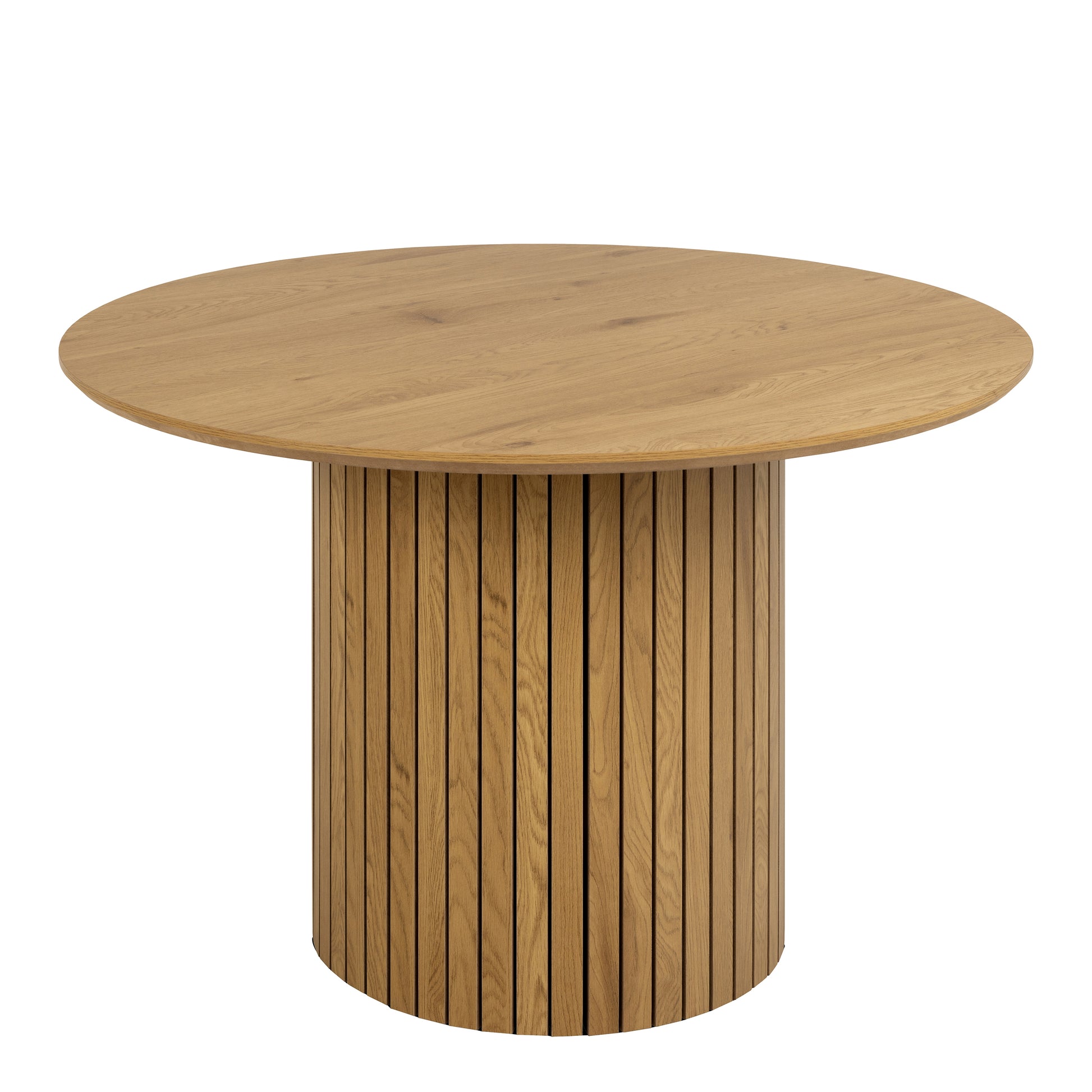 Yale Dining Table in Oak 120cm includes 4 Ines Dining Chairs in Olive Green