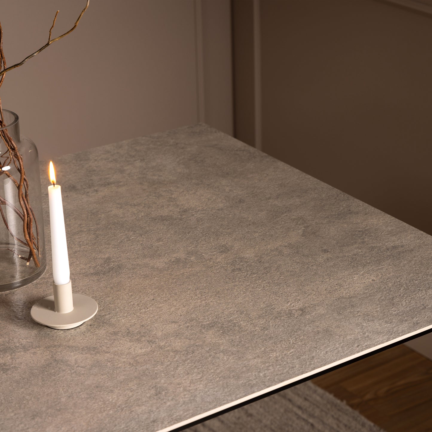 Heaven Dining Table in Ceramic Grey 160x90cm
