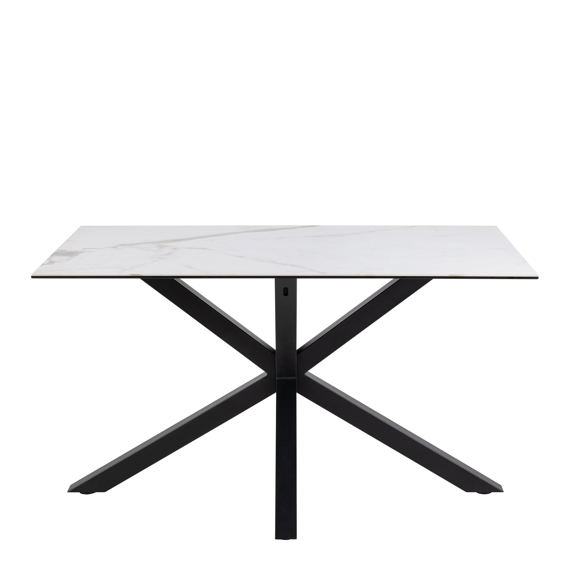 Heaven Dining Table with Ceramic White Top 135cm