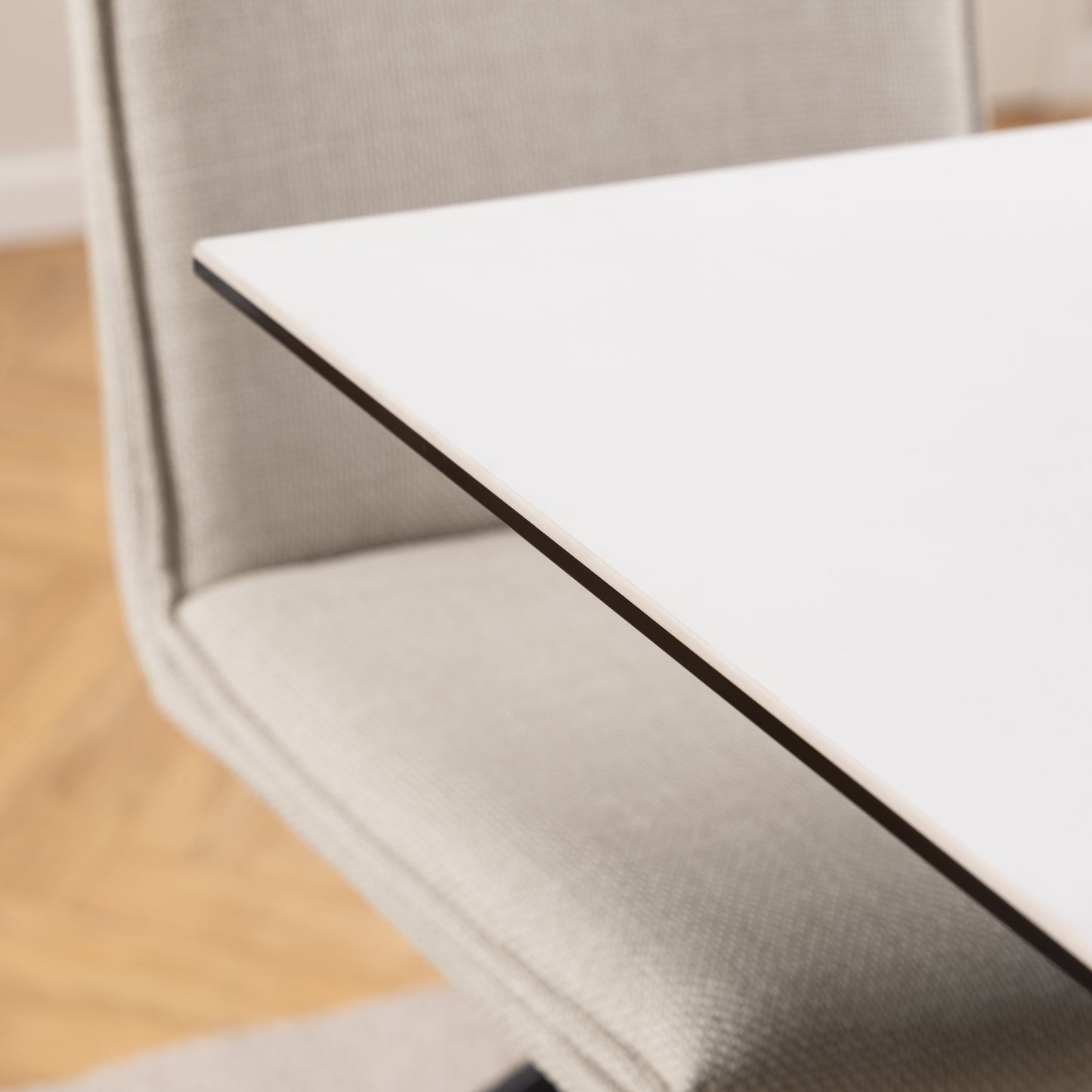 Heaven Dining Table with Ceramic White Top 135cm