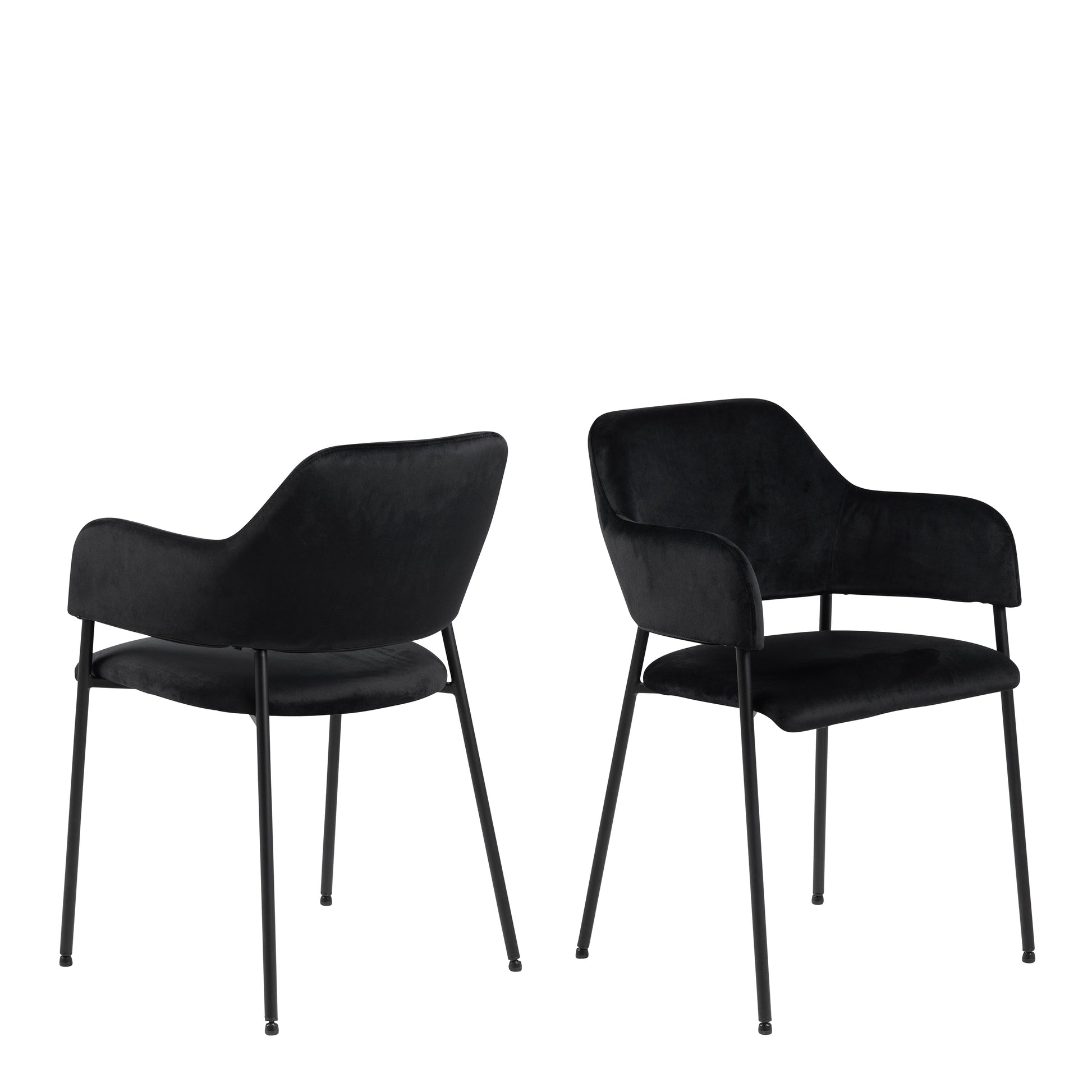Christo Dining Table in Oak 220x105cm including 6 Lima Dining Chairs with Armrest in Black
