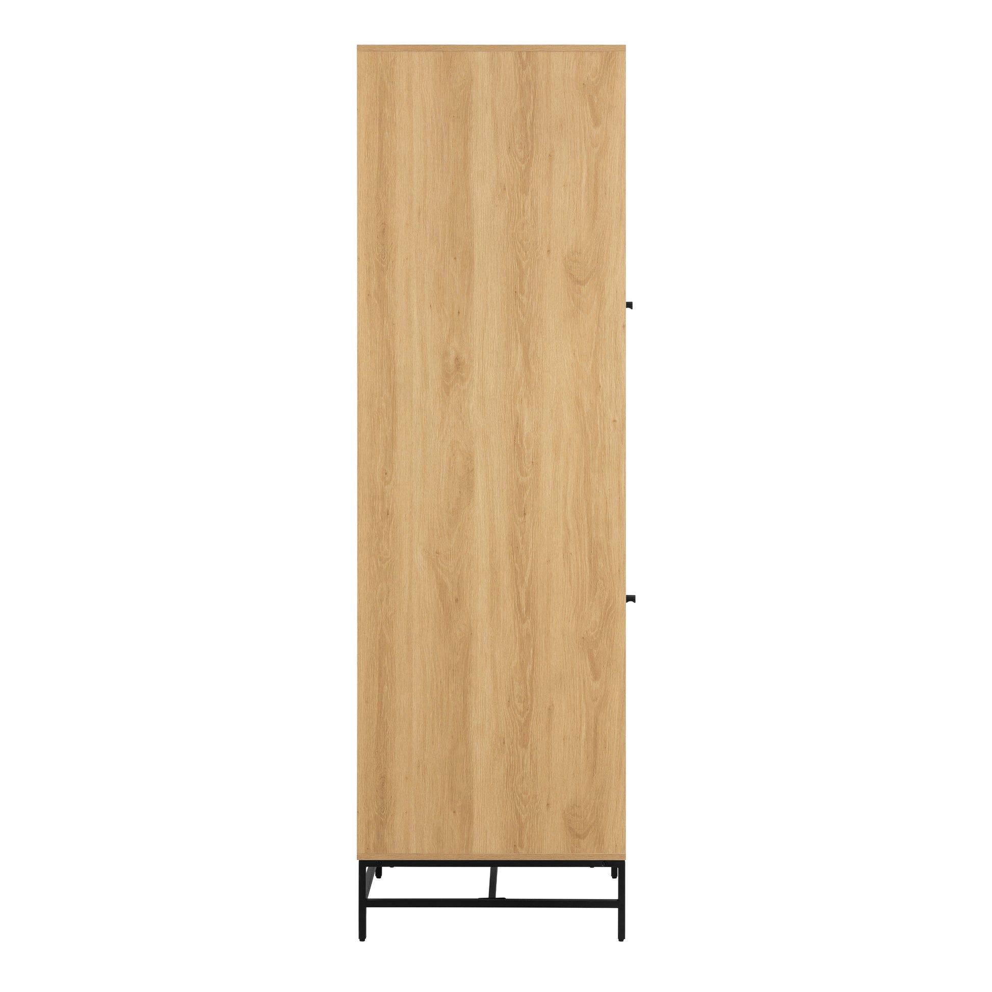 Albany Wardrobe 2 Doors in Oak/Black Legs