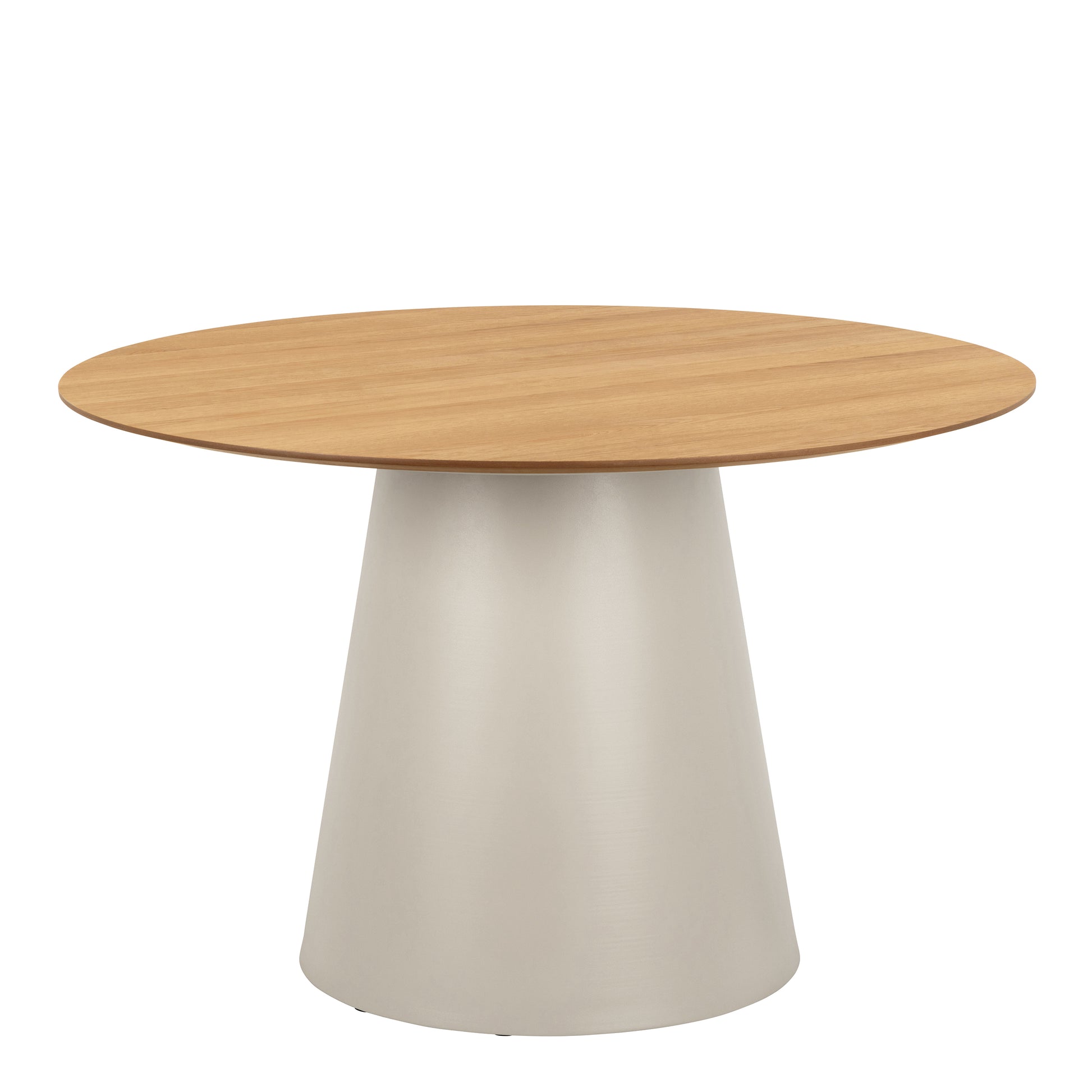 Soli Round Dining Table in Oak/Grey 120cm