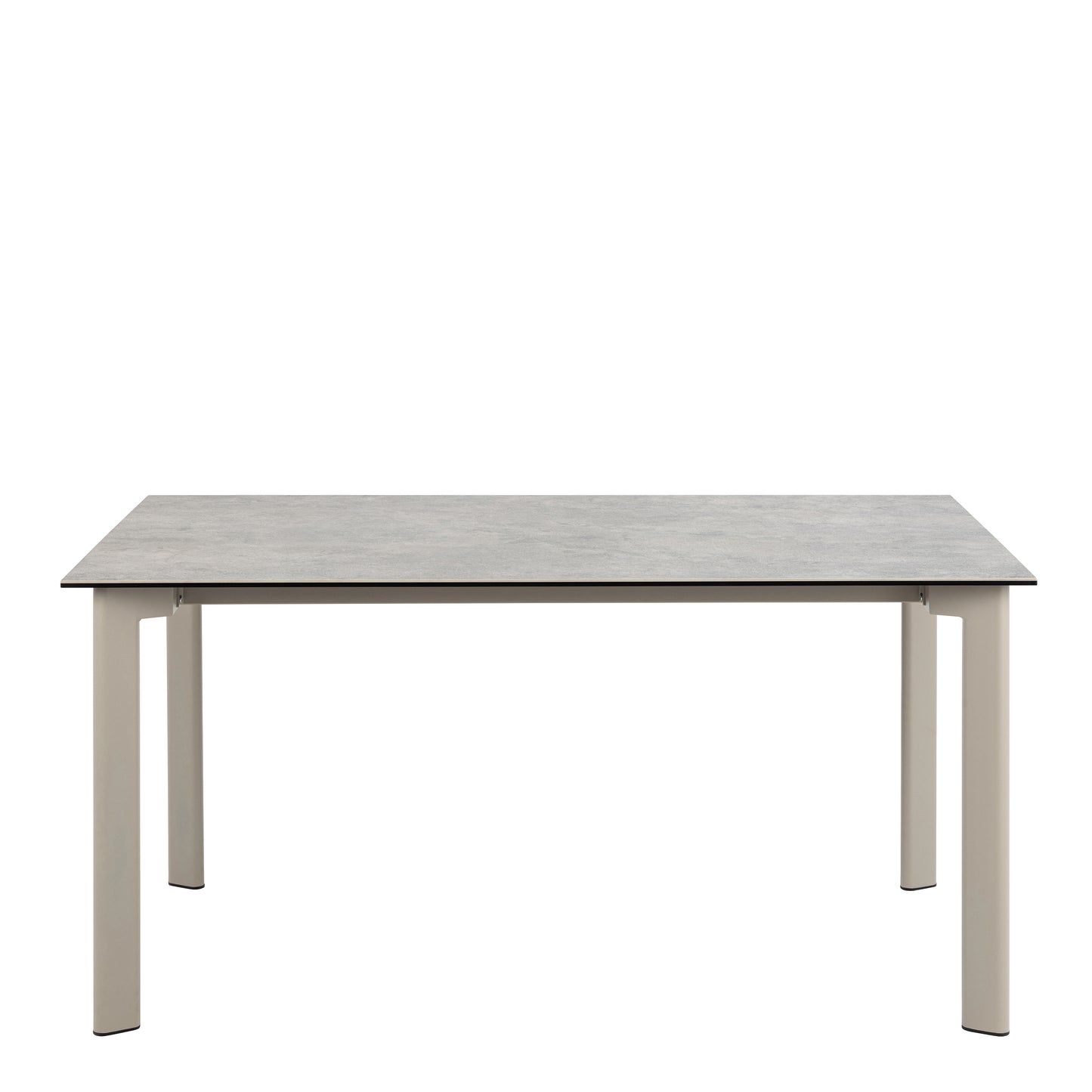 Palermo Ceramic Dining Table in Grey 160x90cm includes 4 Ella Swivel Beige Dining Chairs