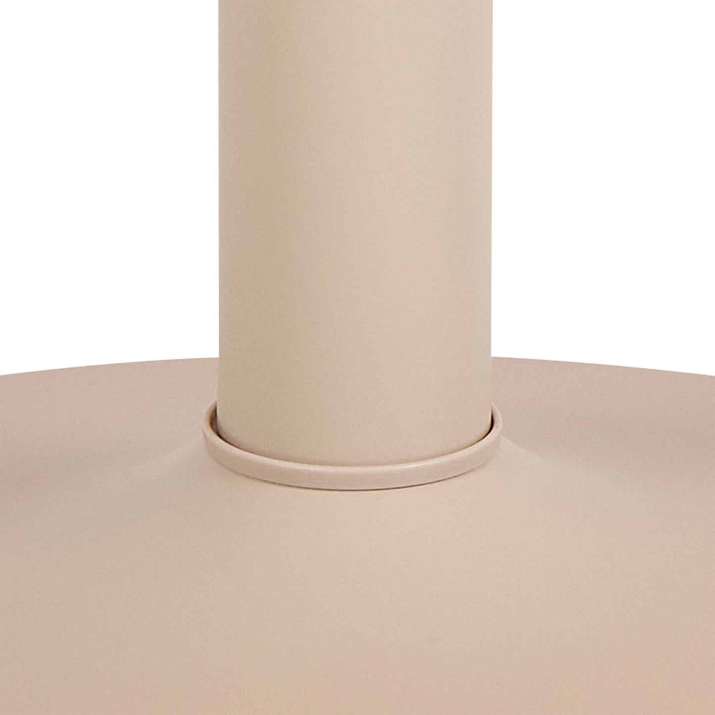 Ibiza Round Dining Table with Beige Top and Matt Beige Base 110x74cm