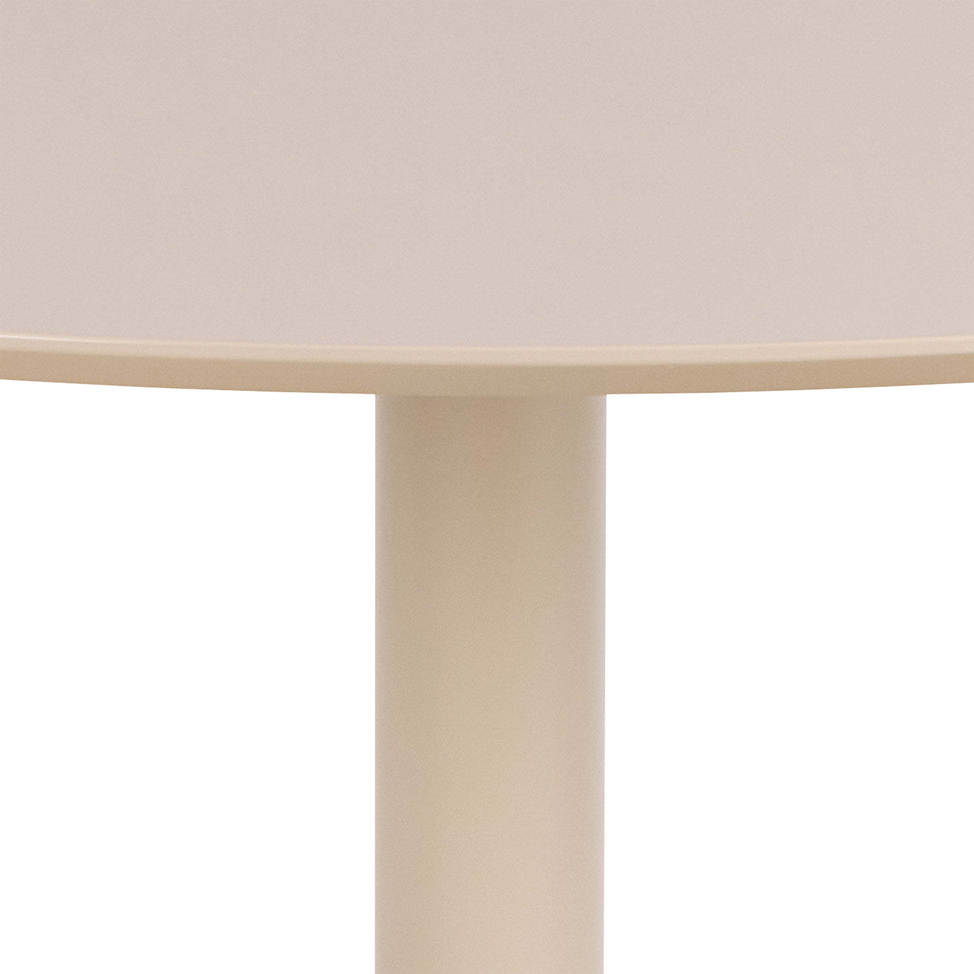 Ibiza Round Beige Dining Table with 4 Batilda Dining Chairs in Dark Grey