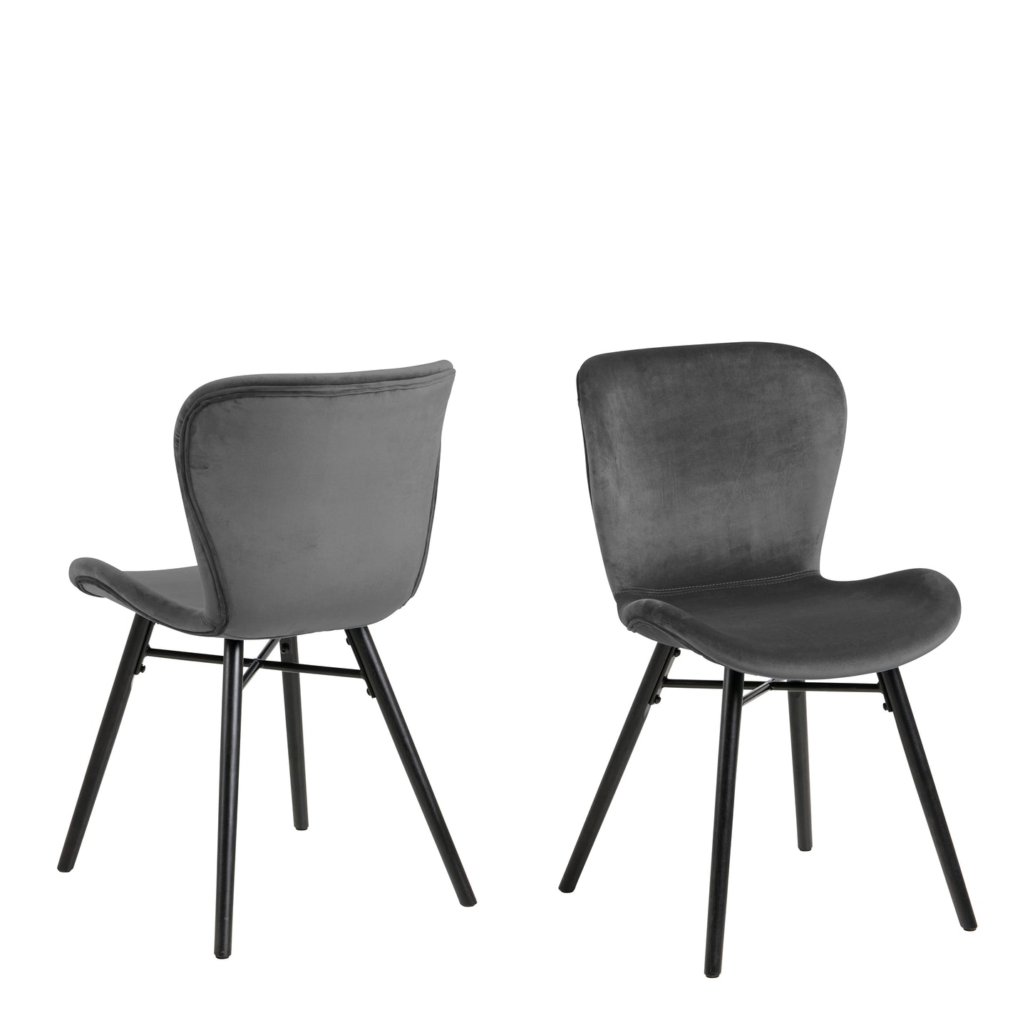 Ibiza Round Beige Dining Table with 4 Batilda Dining Chairs in Dark Grey