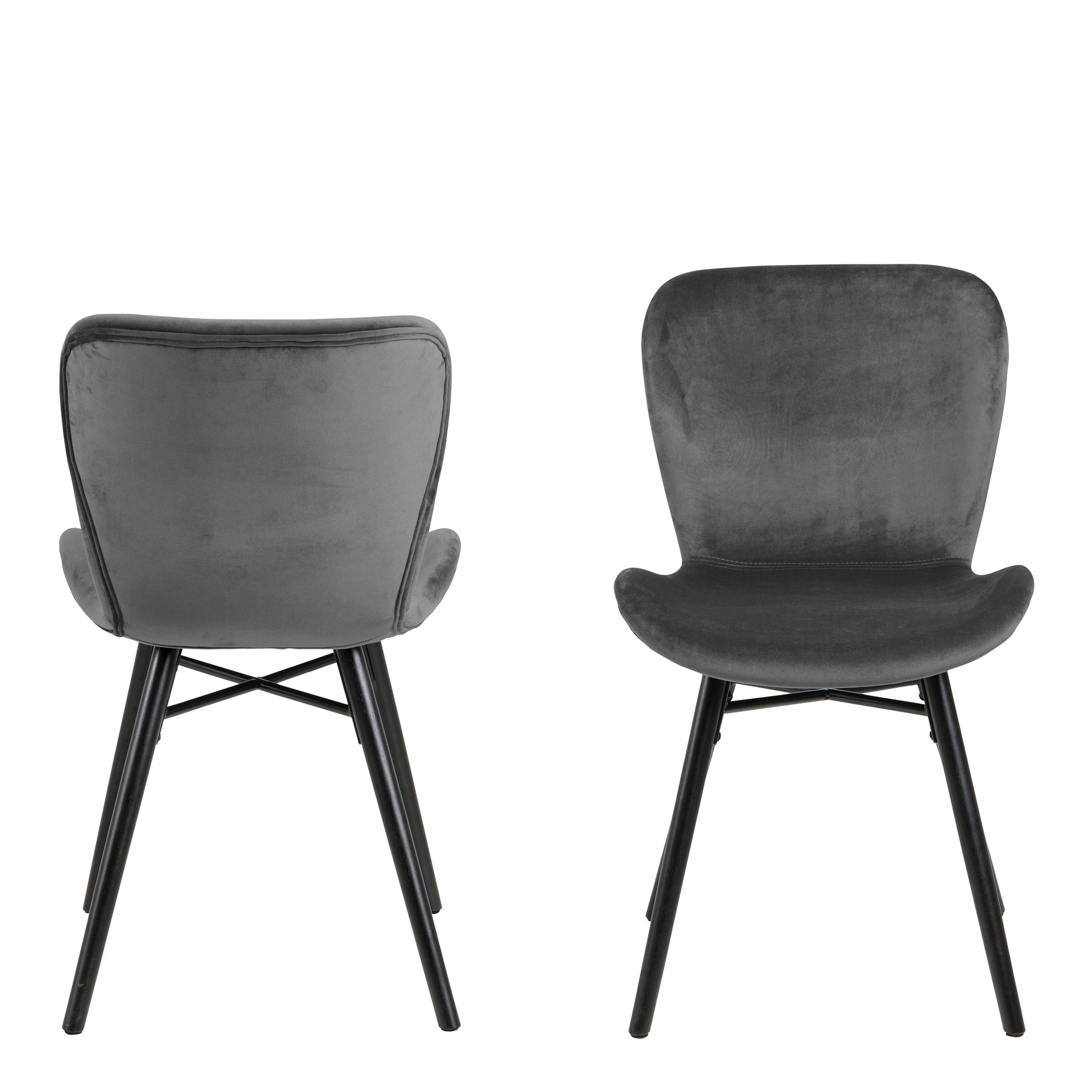 Ibiza Round Beige Dining Table with 4 Batilda Dining Chairs in Dark Grey