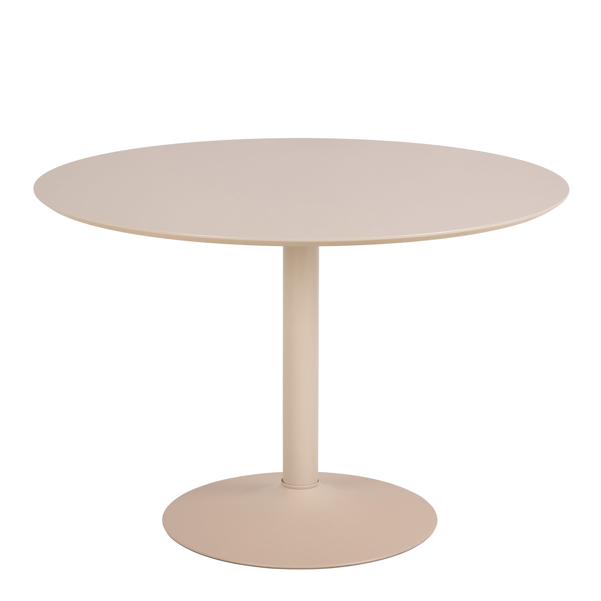 Ibiza Round Beige Dining Table with 4 Roxby Dining Chairs in Oak