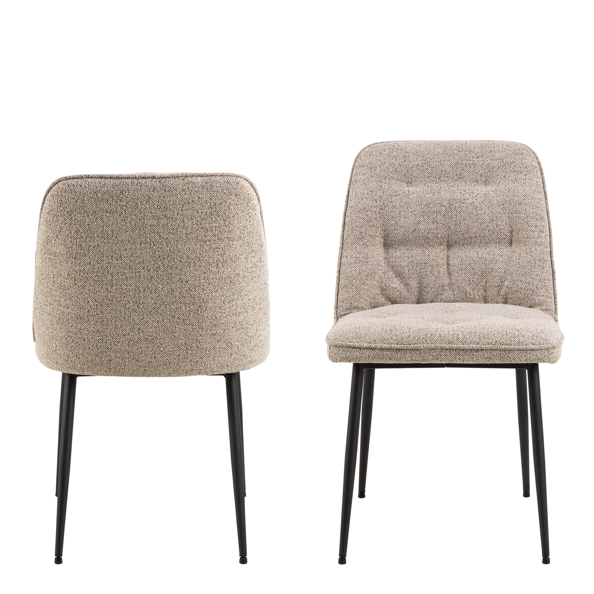 Wicklow Rectangular Dining Table in Grey/Black 140x80cm includes 4 Brooke Dining Chairs in Monza Beige