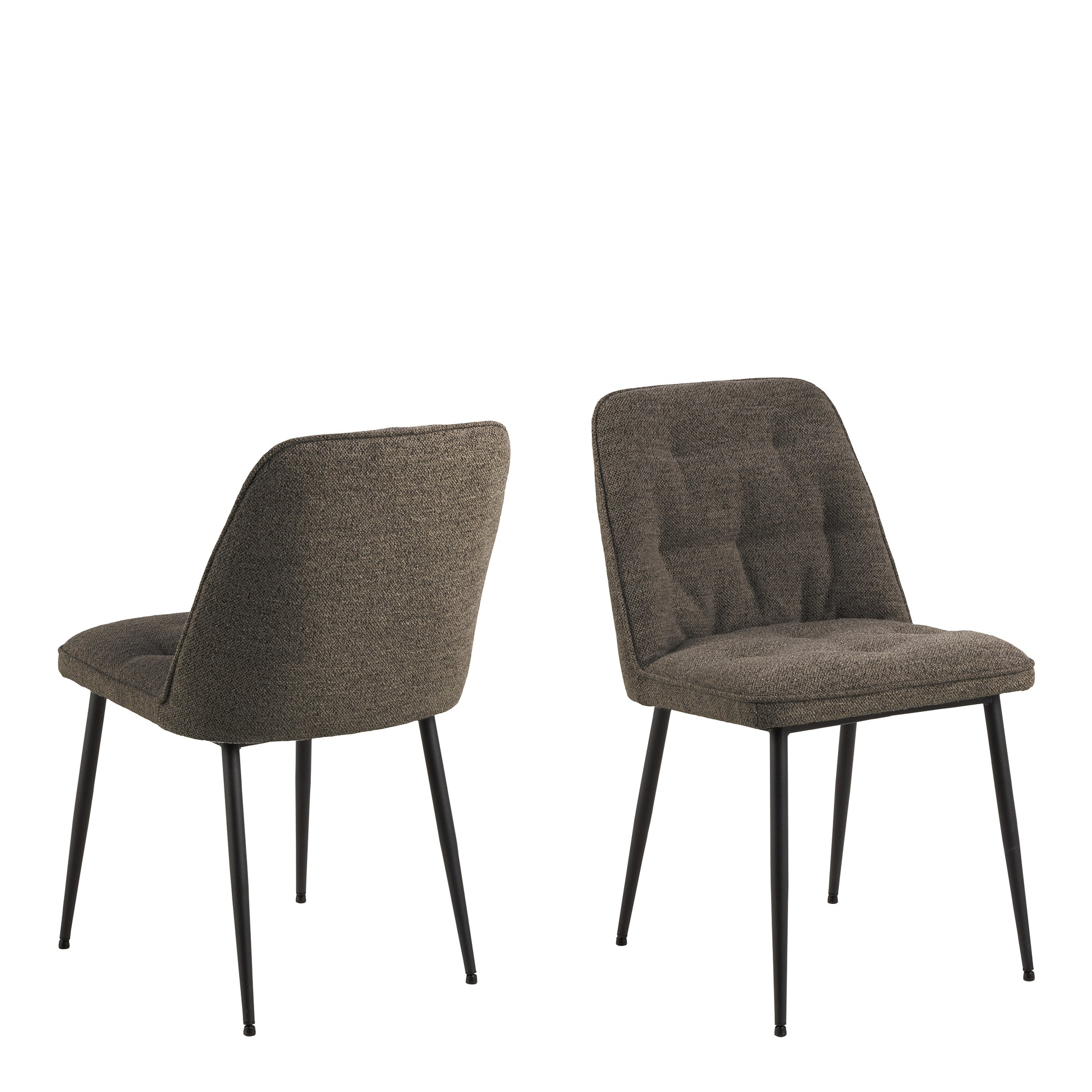 Wicklow Rectangular Dining Table in Grey/Black 140x80cm includes 4 Brooke Dining Chairs in Taupe
