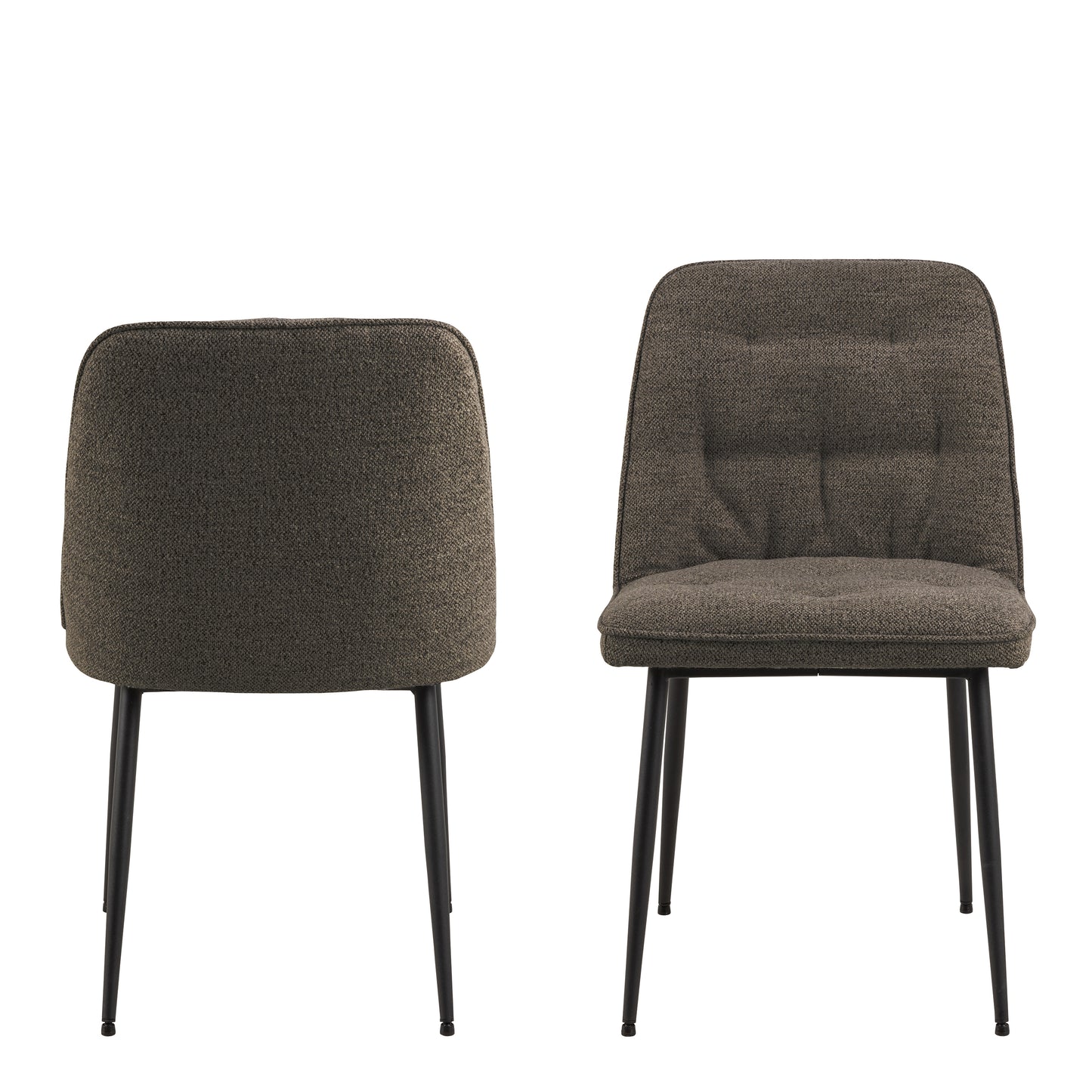 Wicklow Rectangular Dining Table in Grey/Black 140x80cm includes 4 Brooke Dining Chairs in Taupe