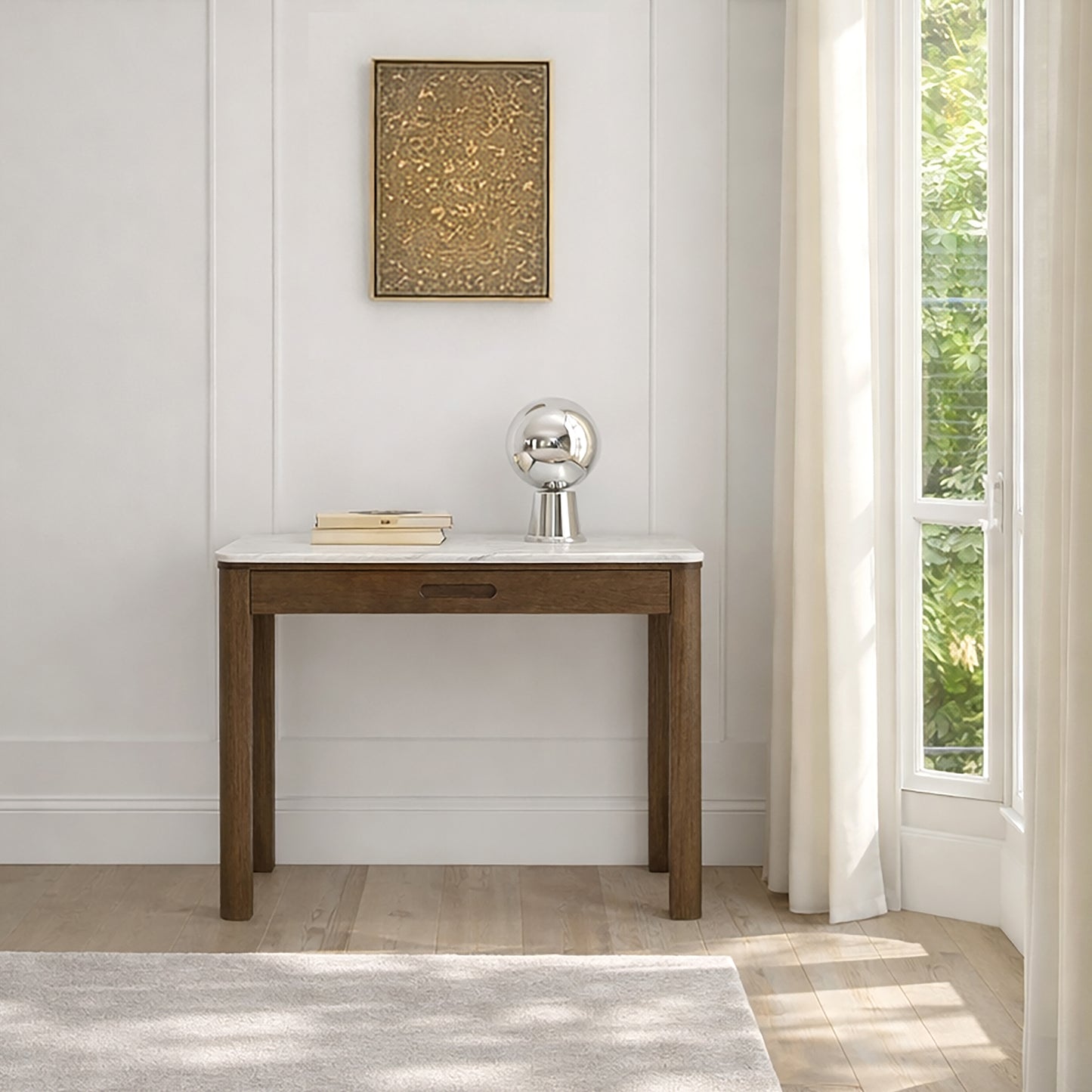 Southampton Console Table 1 Drawer in Cream Ceramic