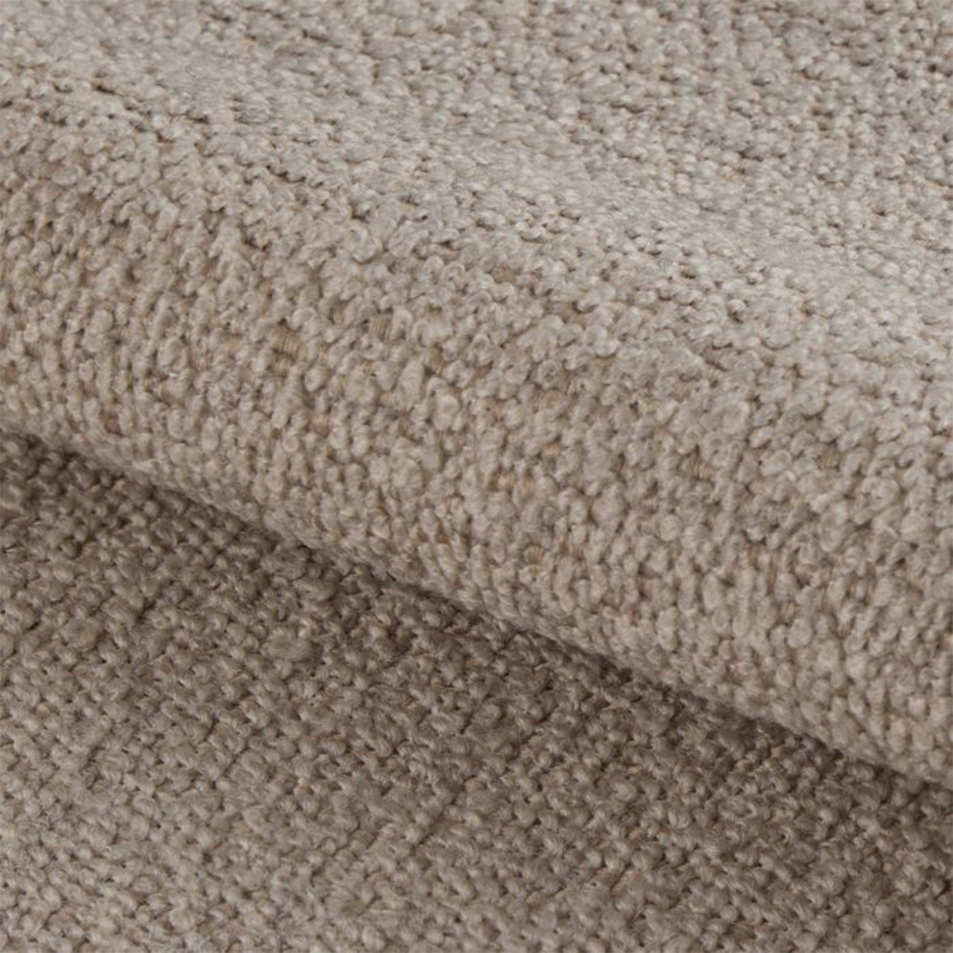 Midfield Left Hand Facing 2 Seater Chaise Longue in Boucle Beige Fabric
