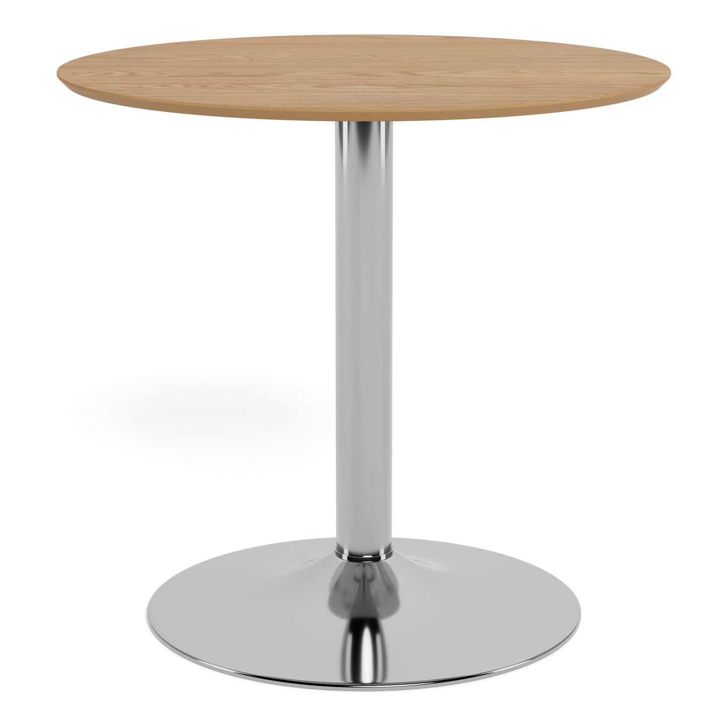 Ibiza Round Caf� Table in Matt Oak with Chrome Base