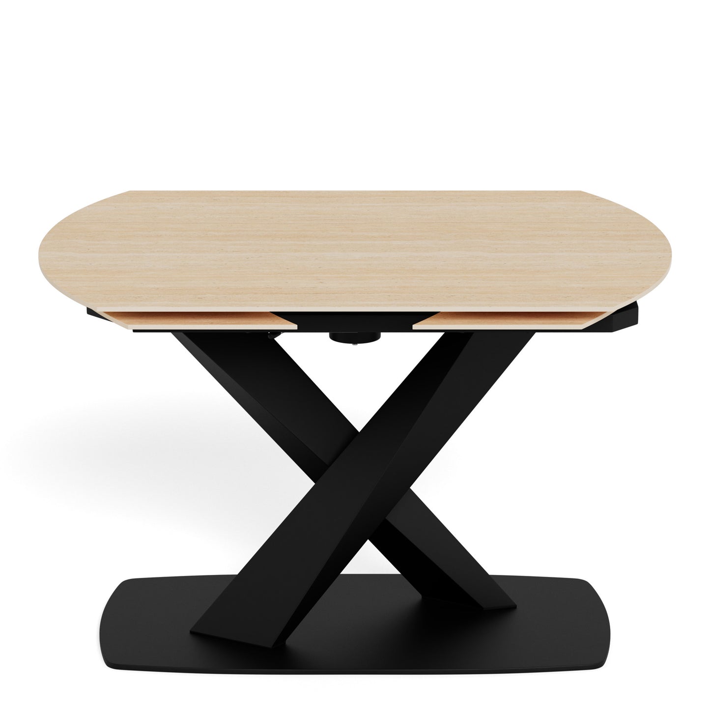 Morella Oval Extending Dining Table in Sand Ceramic 120�180cm