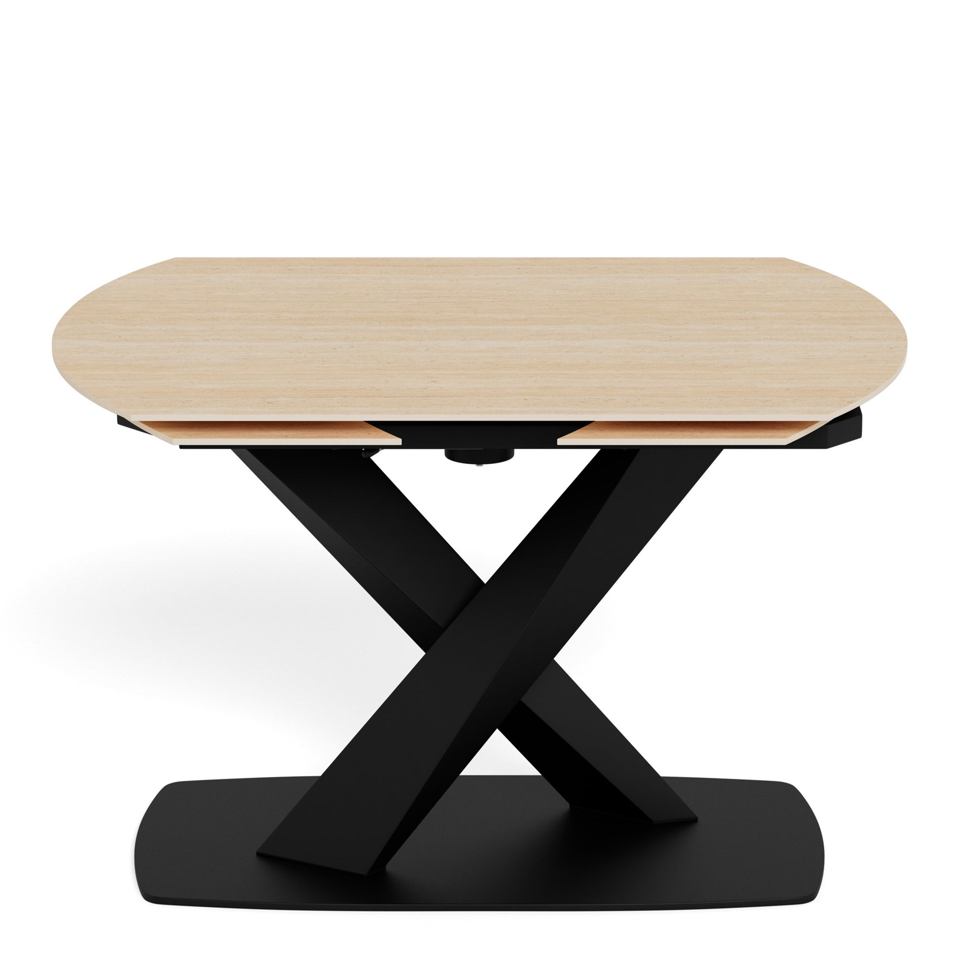 Morella Oval Extending Dining Table in Sand Ceramic 120�180cm