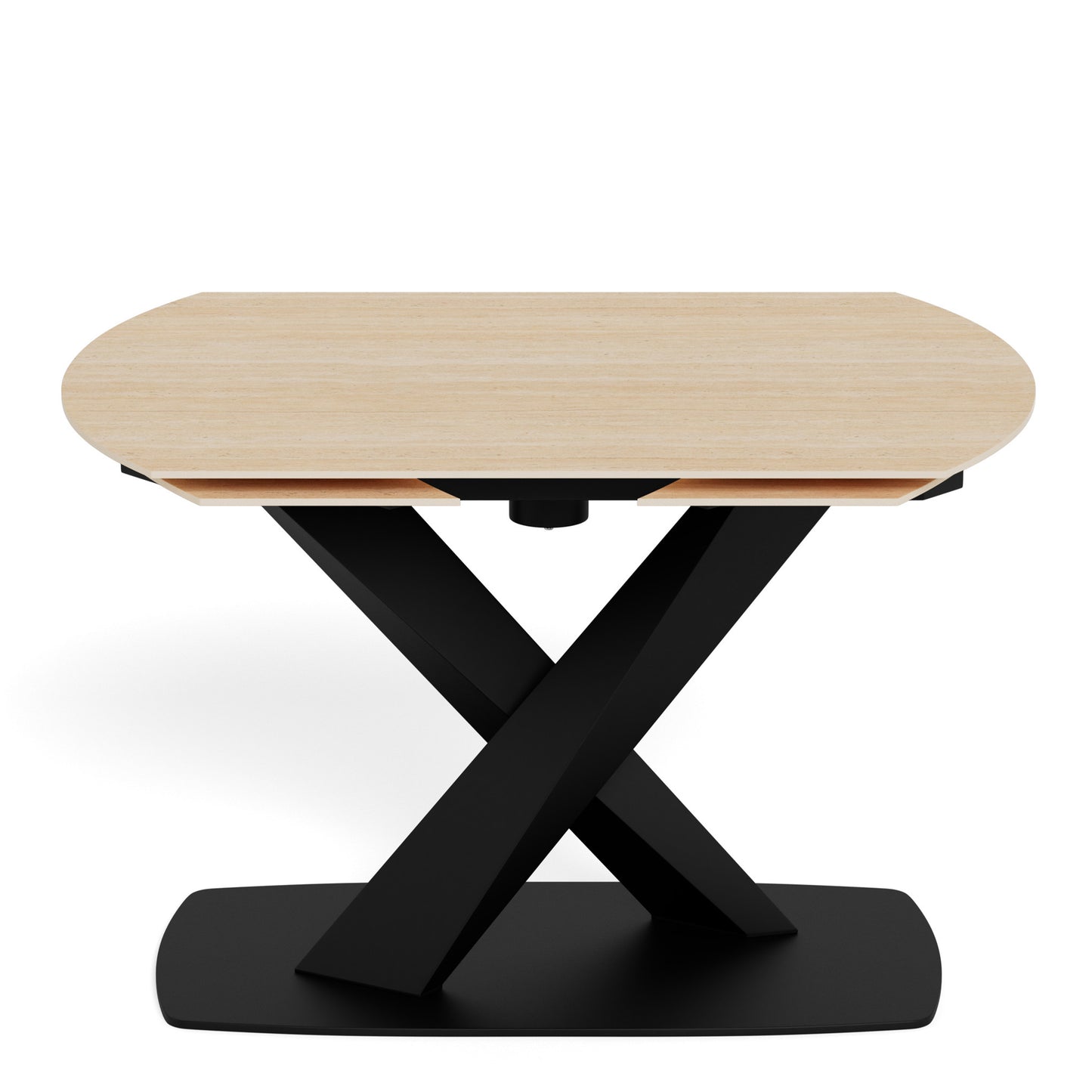 Morella Oval Extending Dining Table in Sand Ceramic 120�180cm