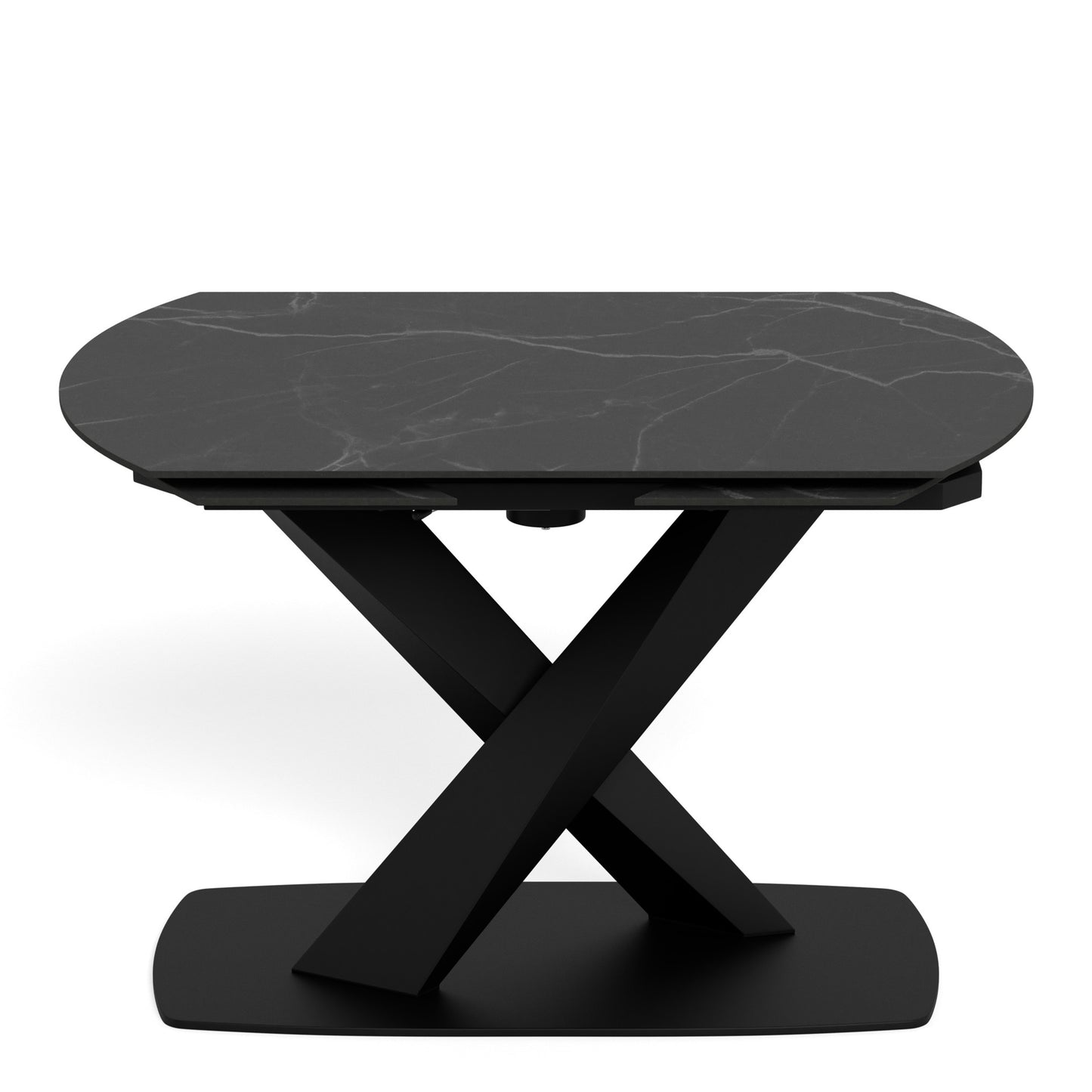 Morella Oval Extending Dining Table in Black Ceramic 120�180cm