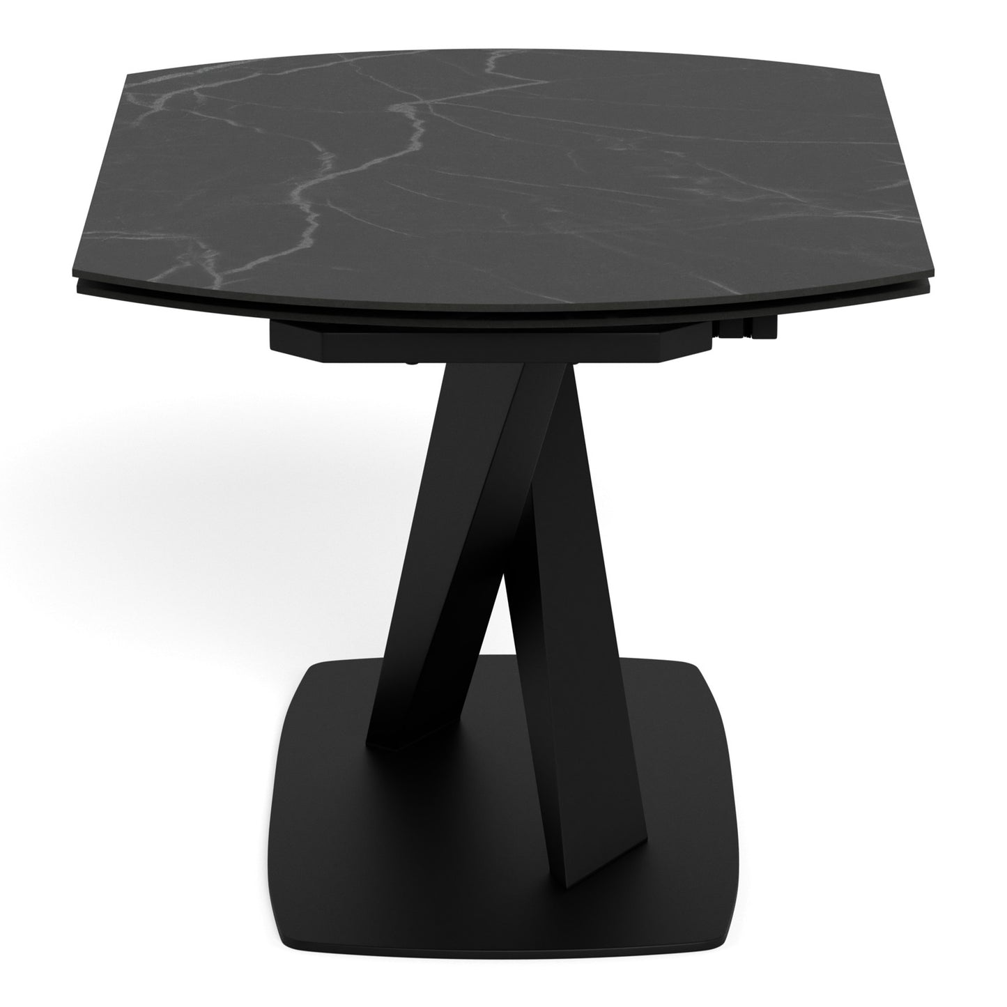 Morella Oval Extending Dining Table in Black Ceramic 120�180cm