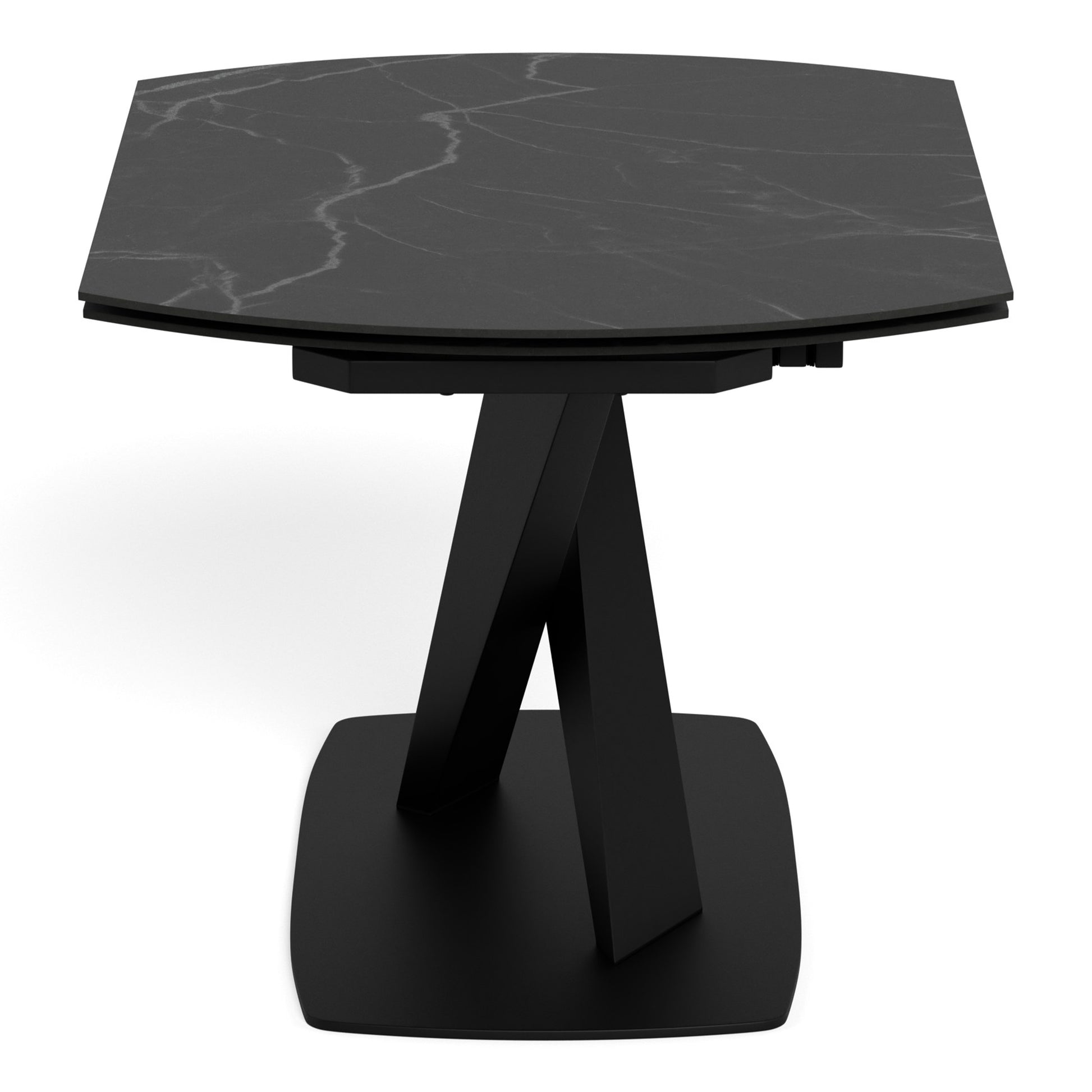 Morella Oval Extending Dining Table in Black Ceramic 120�180cm