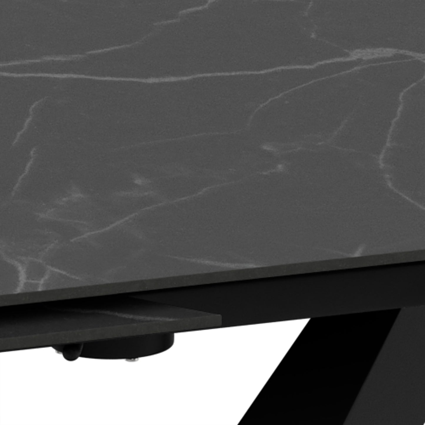 Morella Oval Extending Dining Table in Black Ceramic 120�180cm