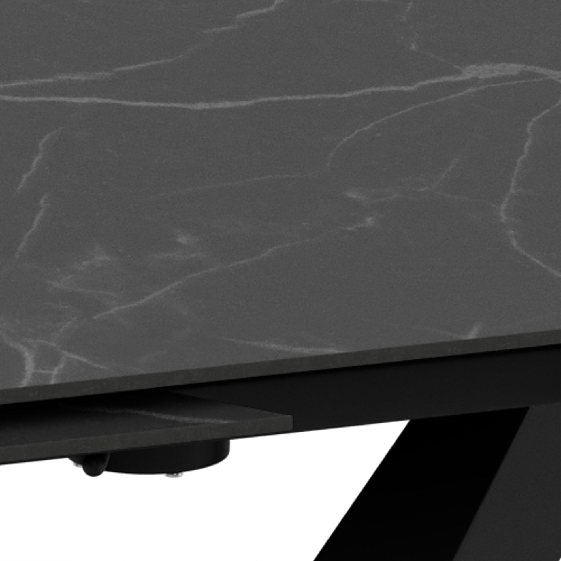 Morella Oval Extending Dining Table in Black Ceramic 120�180cm