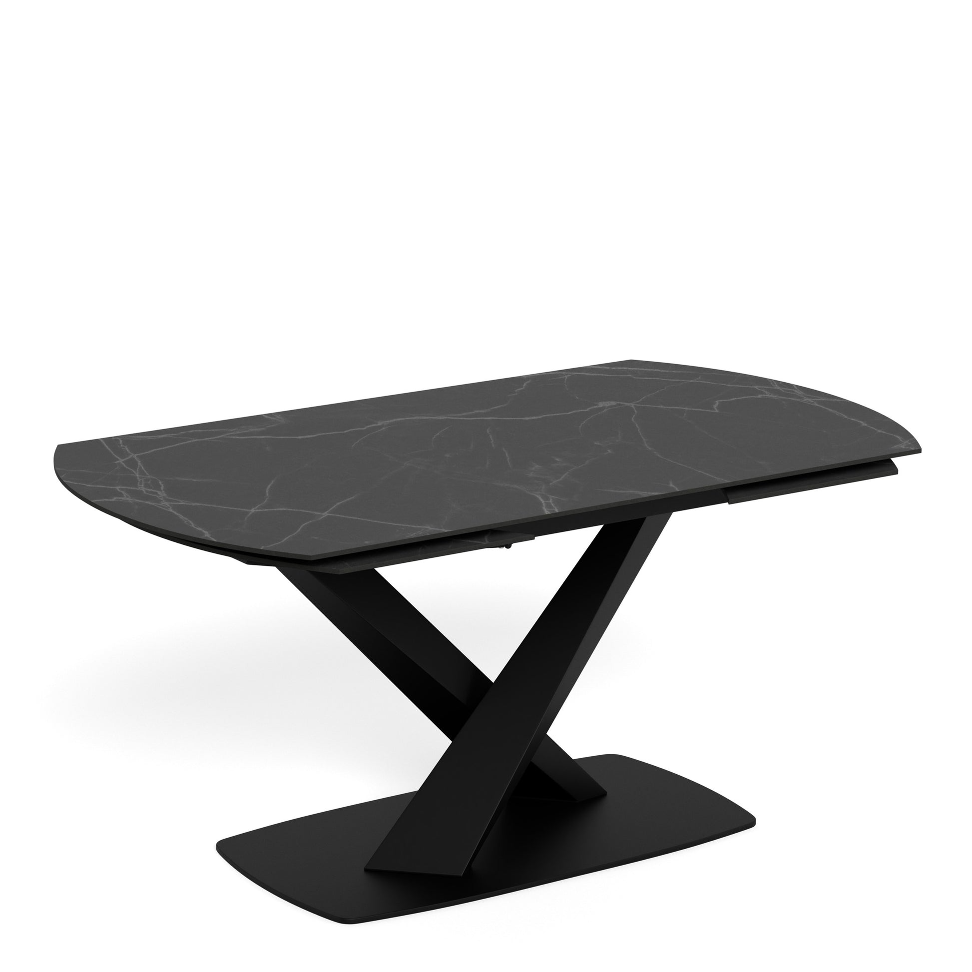 Morella Oval Extending Dining Table in Black Ceramic 160�240cm