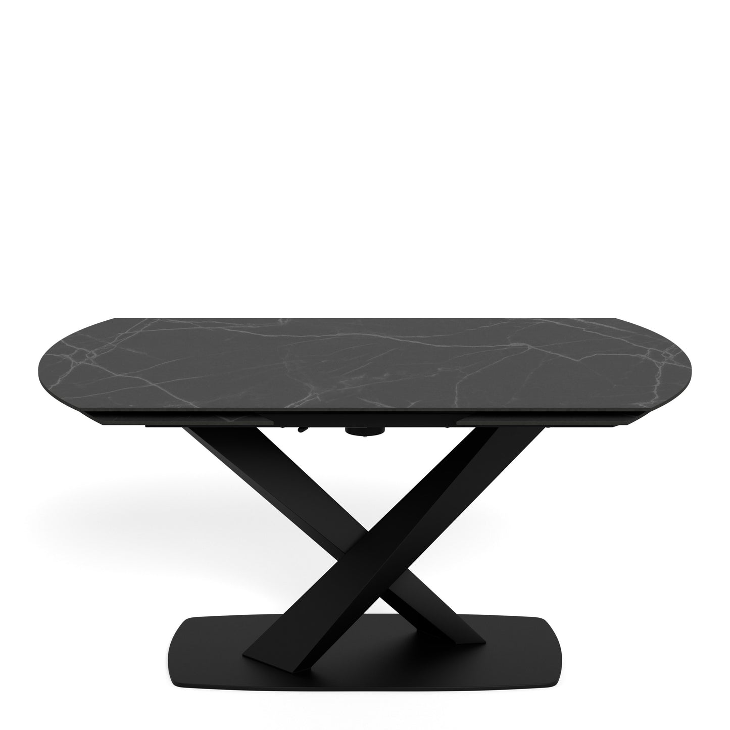 Morella Oval Extending Dining Table in Black Ceramic 160�240cm